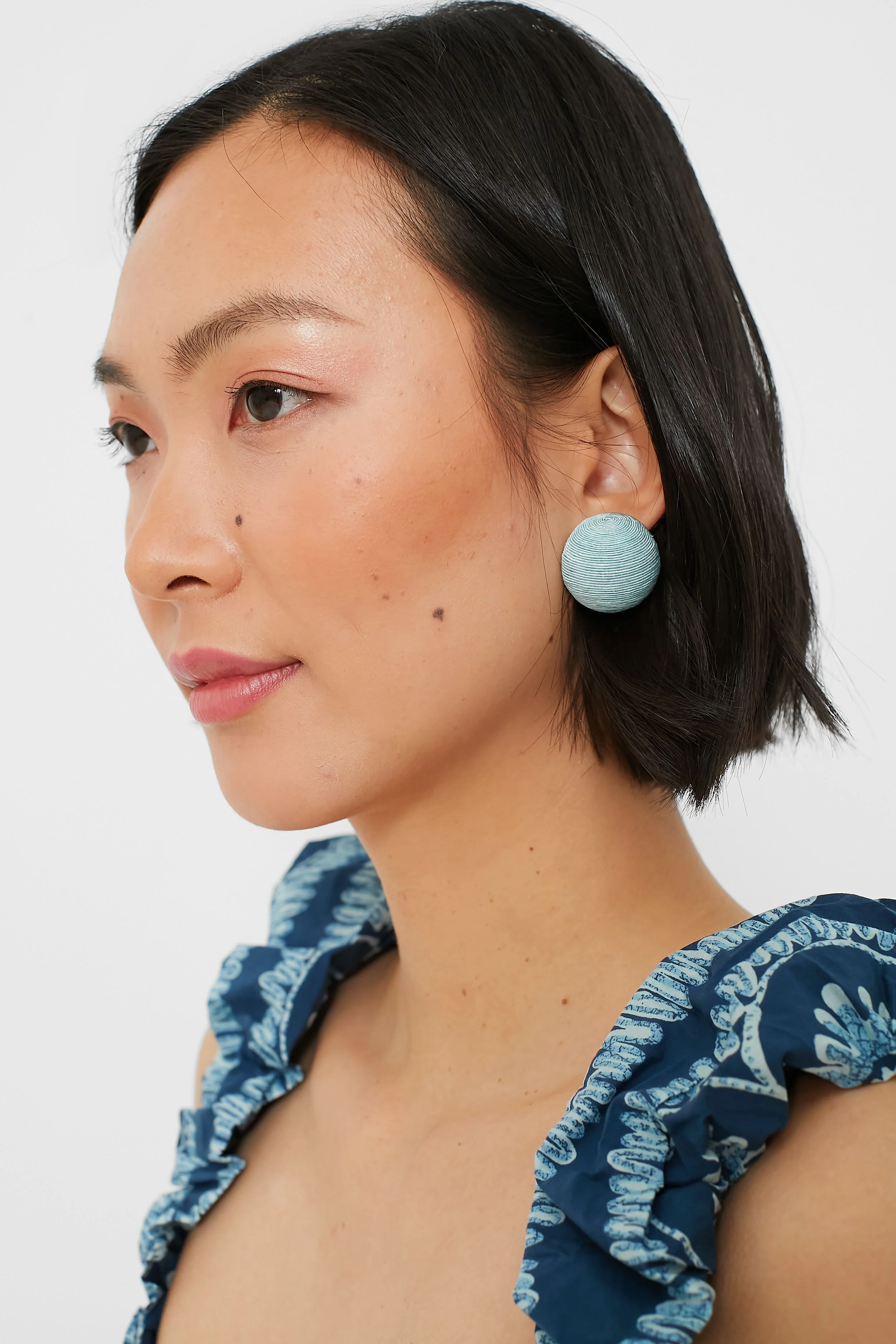 Blue Silk Casey Studs - Image 2