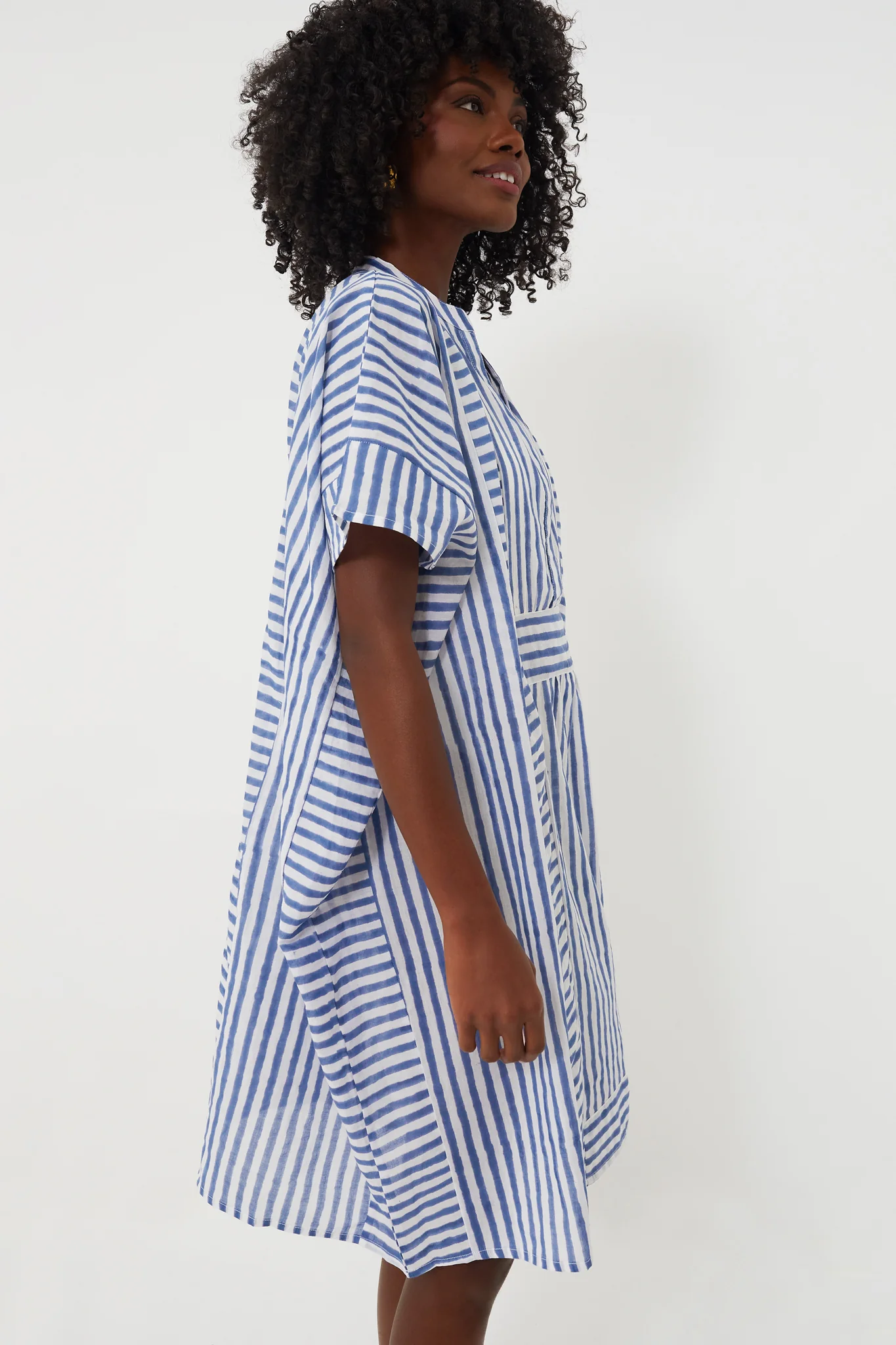 Blue Stripe Emerson Short Caftan - Image 3