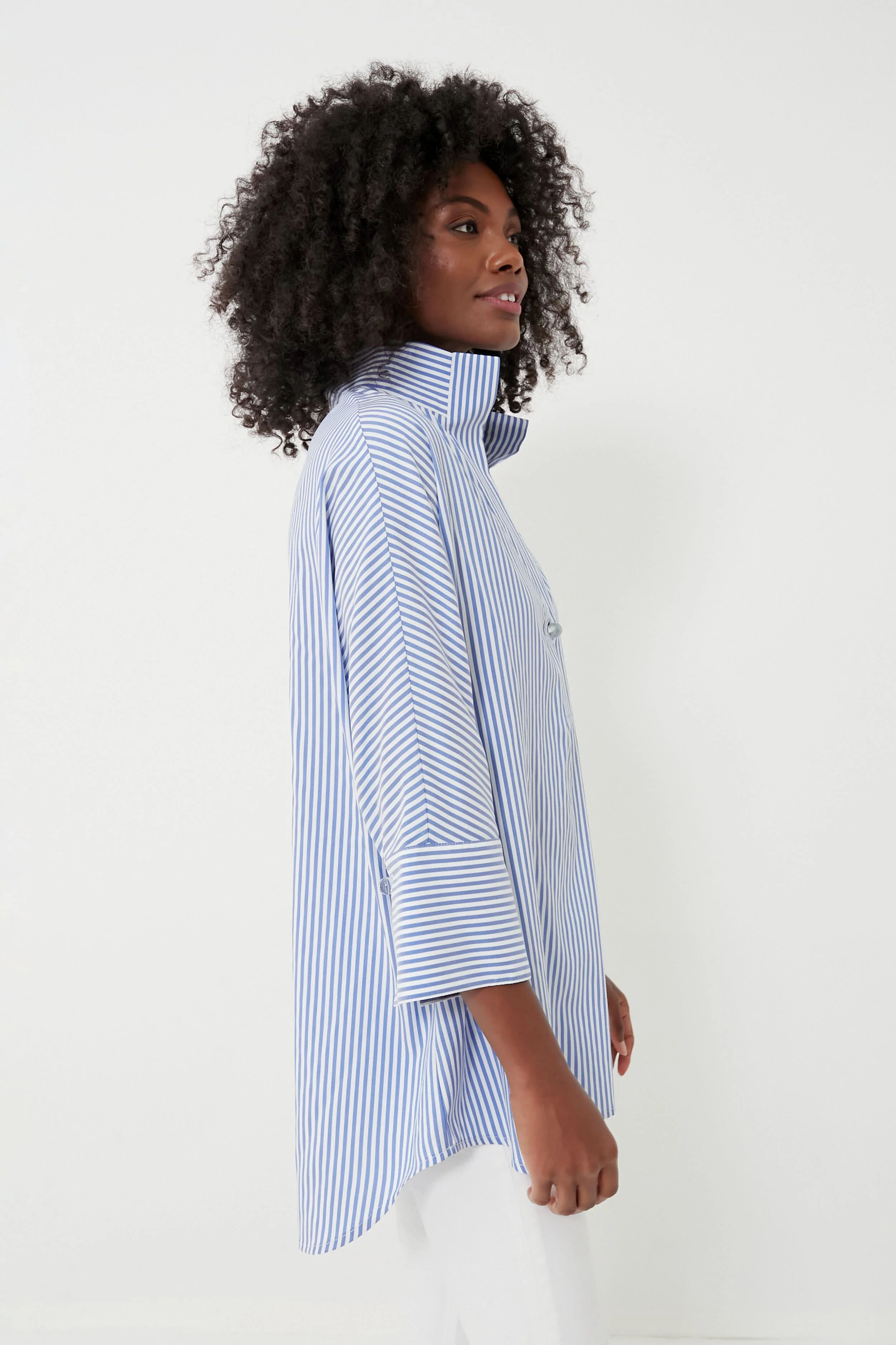 Blue Stripe Willow Blouse - Image 4
