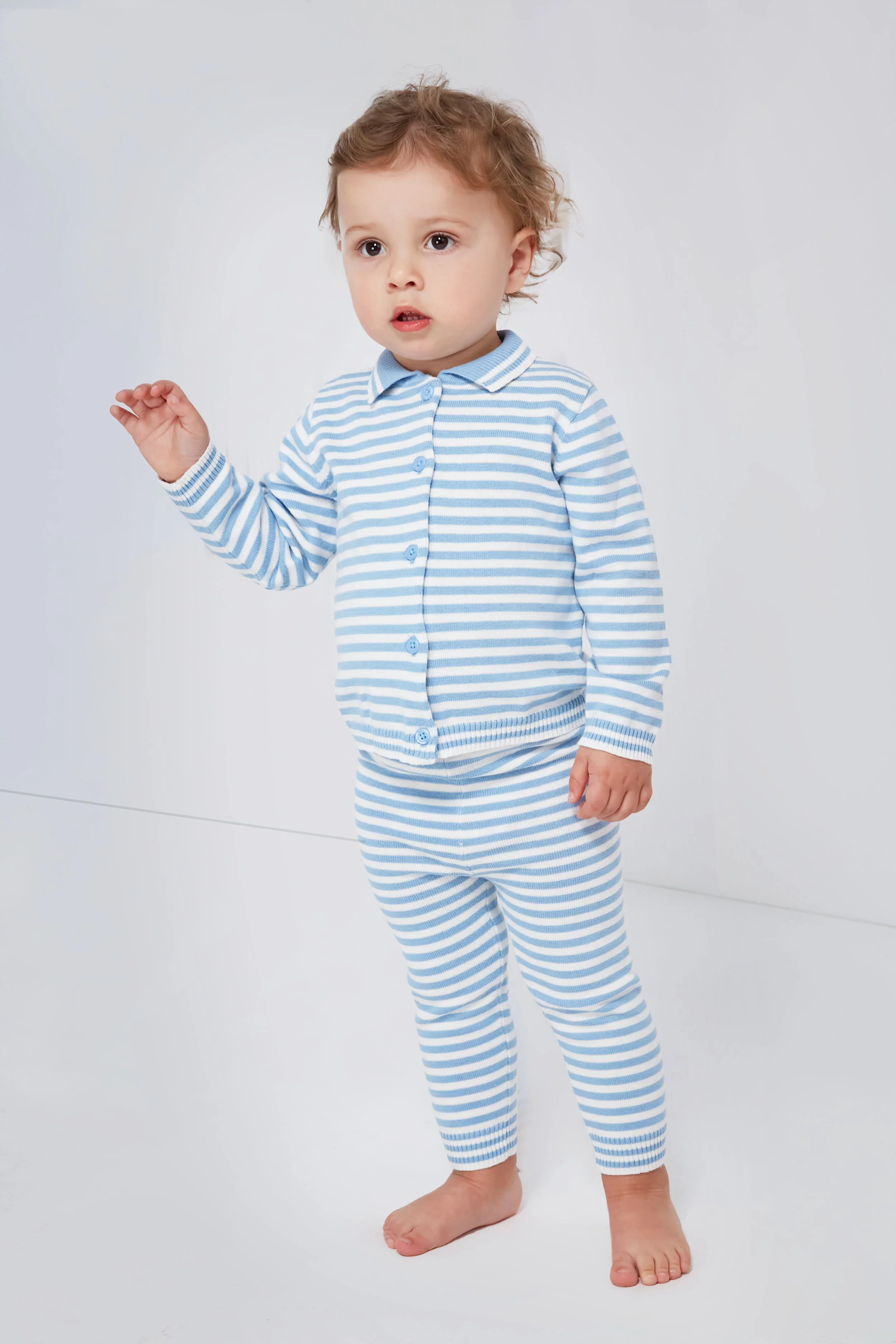 Blue Striped Knit Set - Image 2