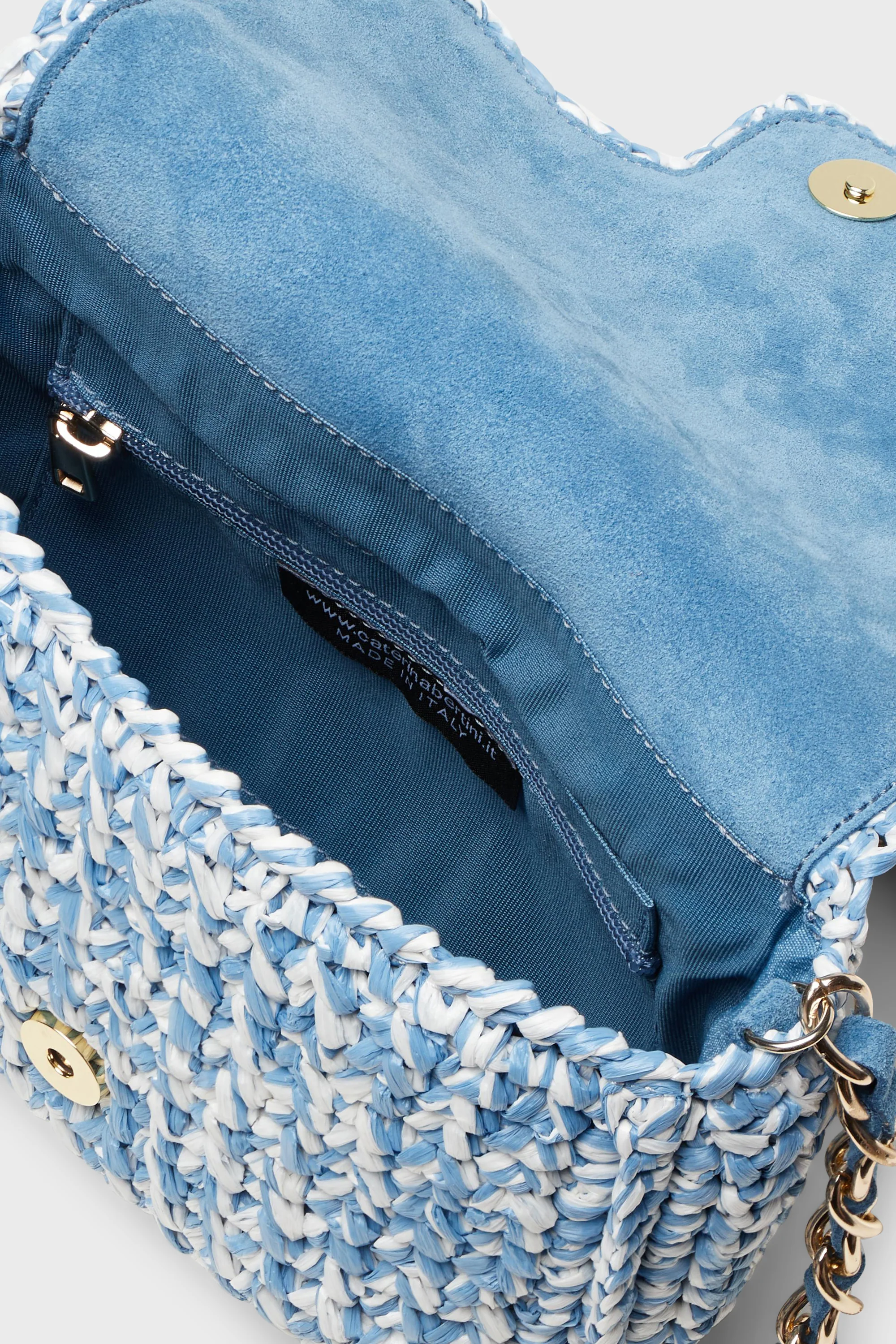 Blue Woven Shoulder Bag - Image 3