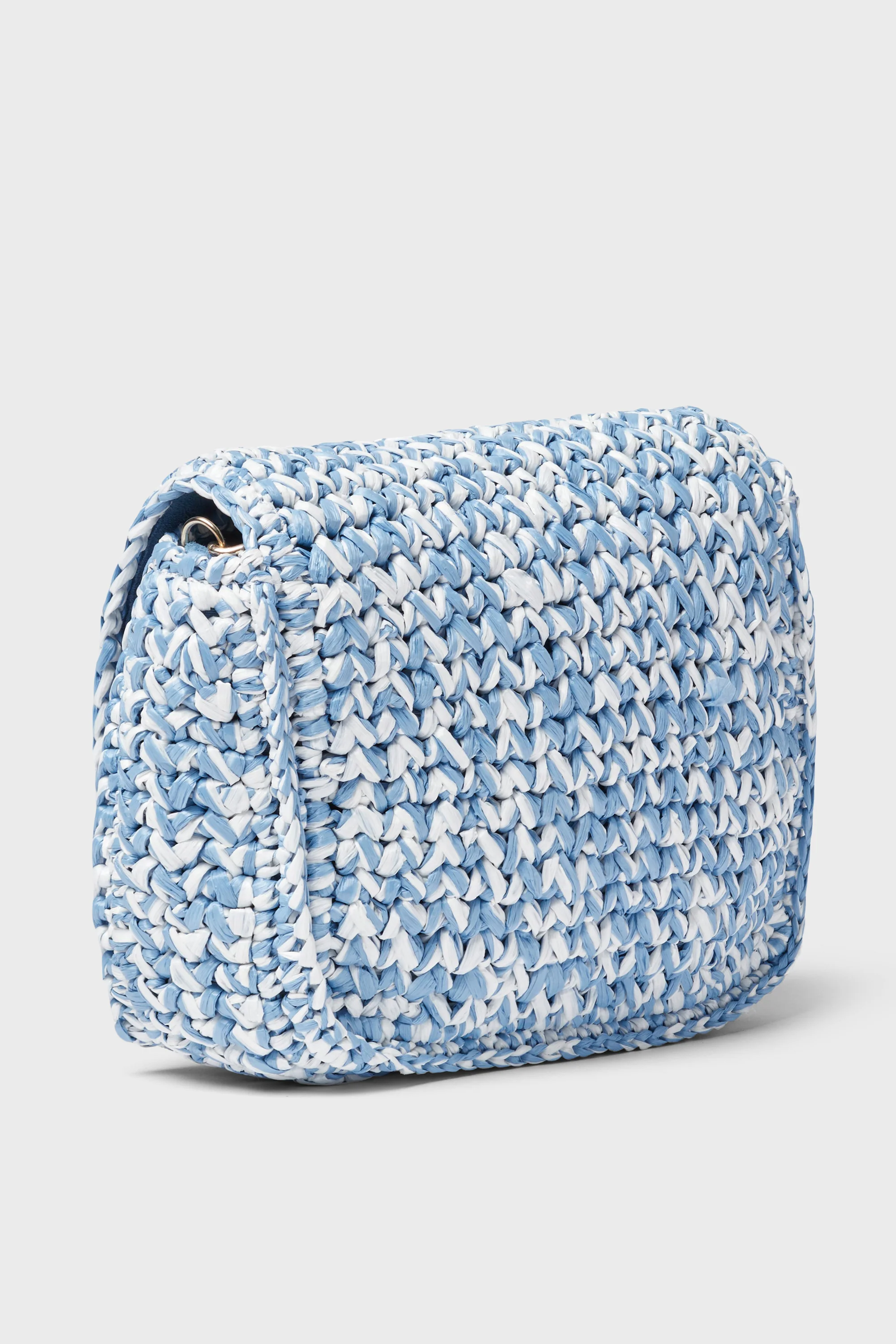 Blue Woven Shoulder Bag - Image 4