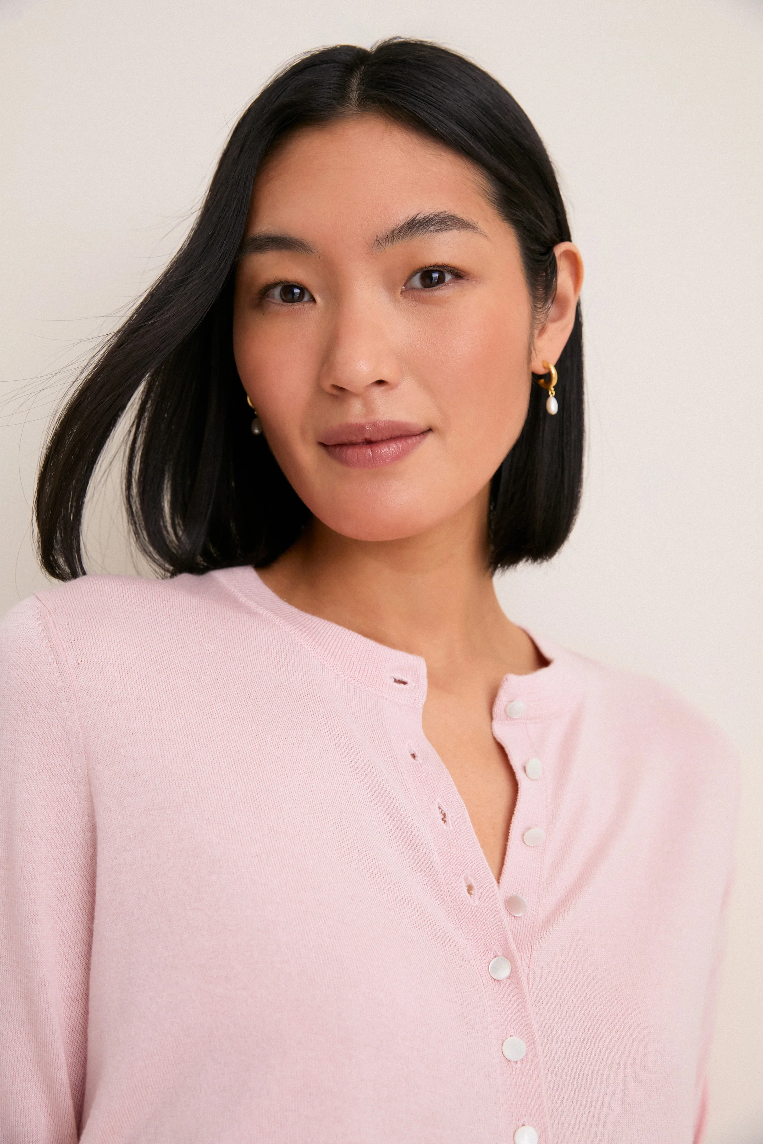 Blush Cashmere Silk Spencer Cardigan - Image 5