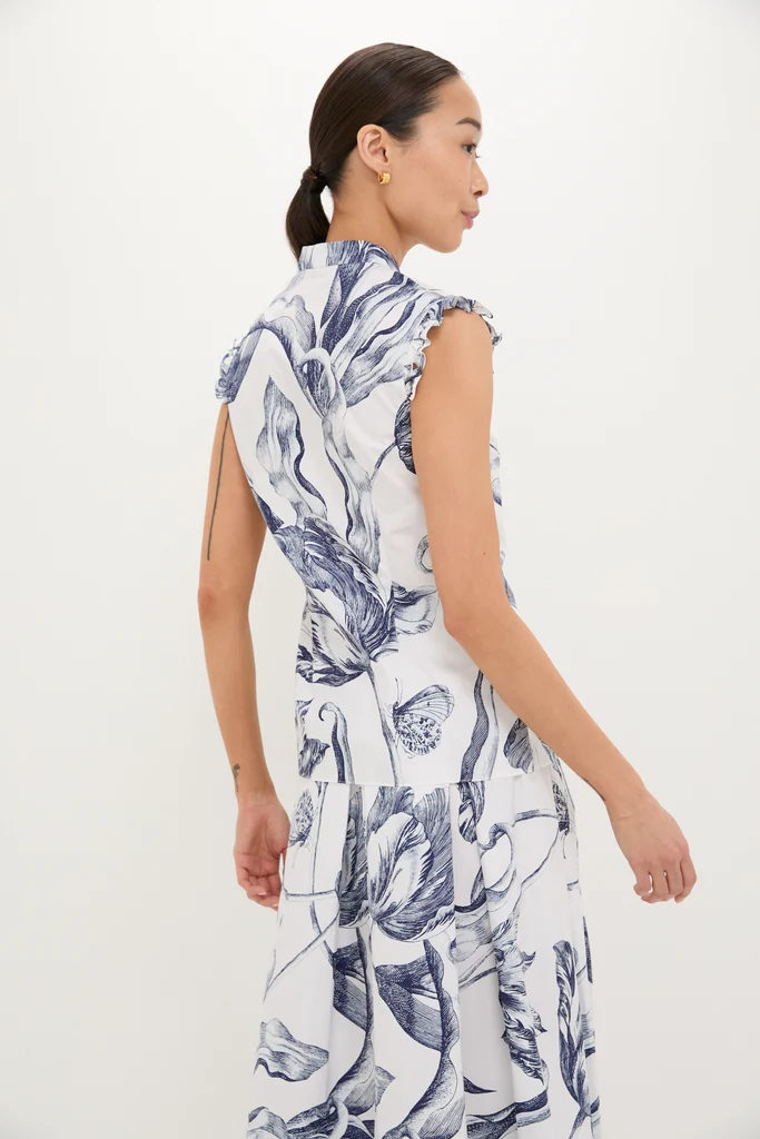 Botanical Engraving Ivory Sleeveless Top - Image 4