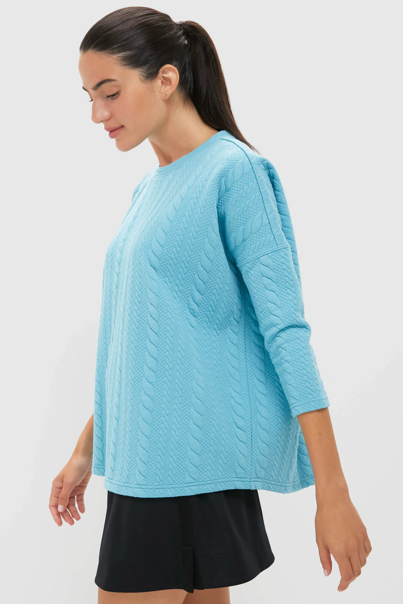 Bright Blue Cable Ally Swing Sweatshirt - Image 3