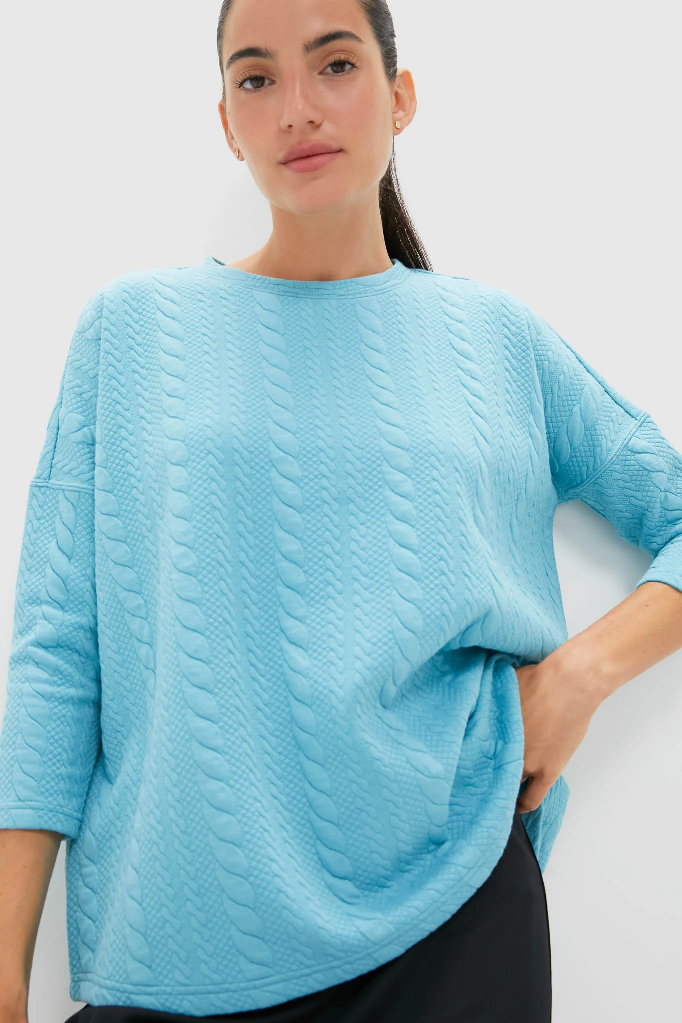 Bright Blue Cable Ally Swing Sweatshirt - Image 5