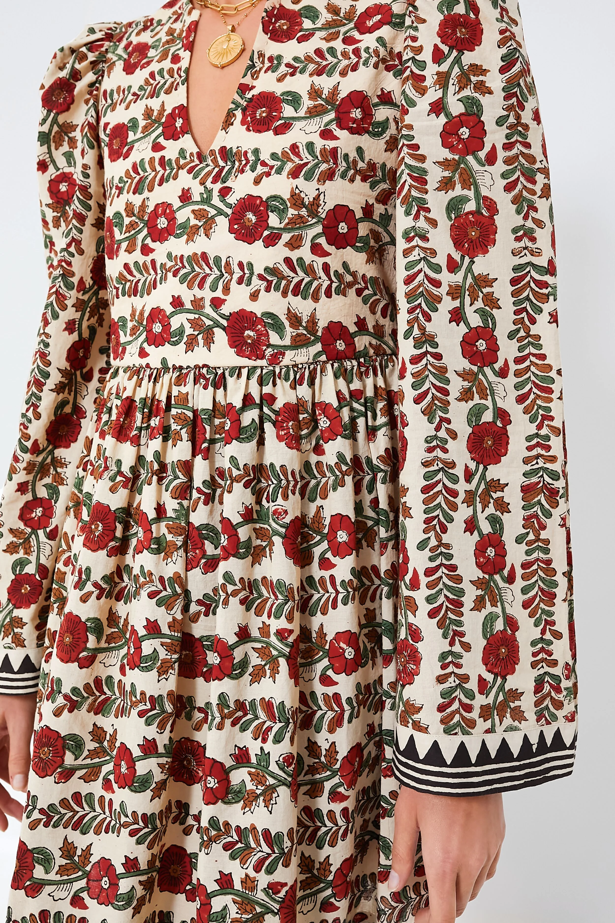Brown Maple Short Savannah Climbing Ivy Dress - Image 5