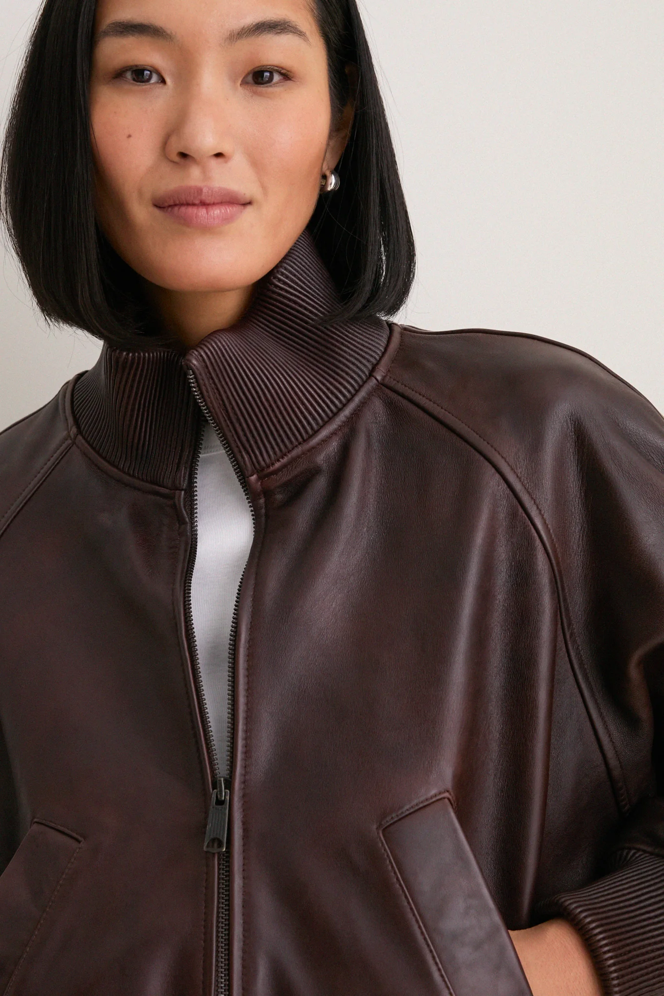 Brown Sheep Skin Leather Jacket - Image 8