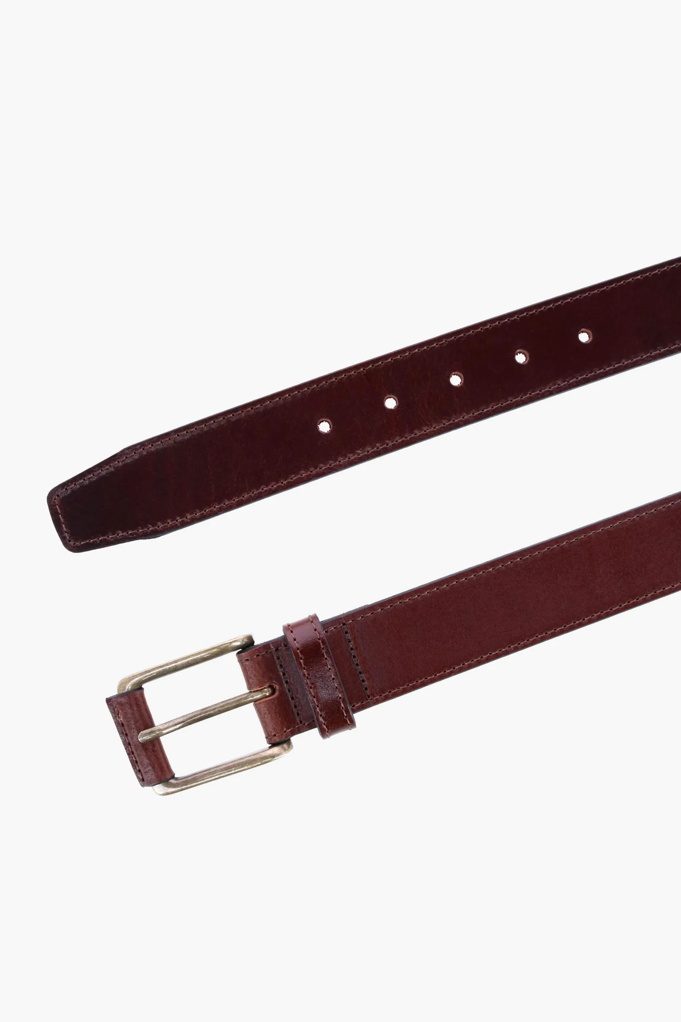 Brown Wyatt 34mm Genuine Leather Casual Jean Belt - Image 5