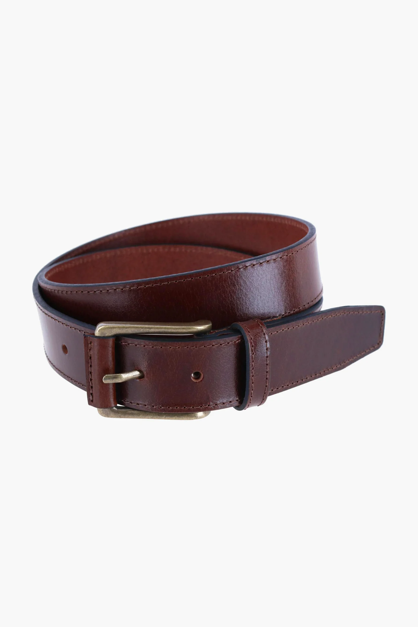 Brown Wyatt 34mm Genuine Leather Casual Jean Belt - Image 7