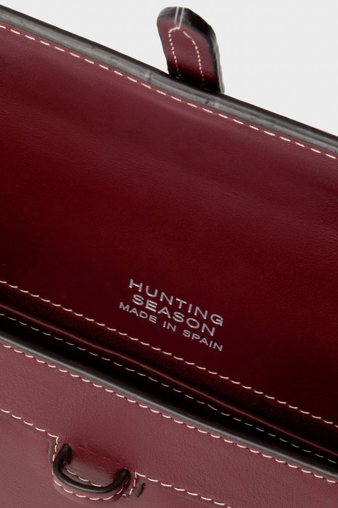 Burgundy Small Soft Napa Clutch - Image 5