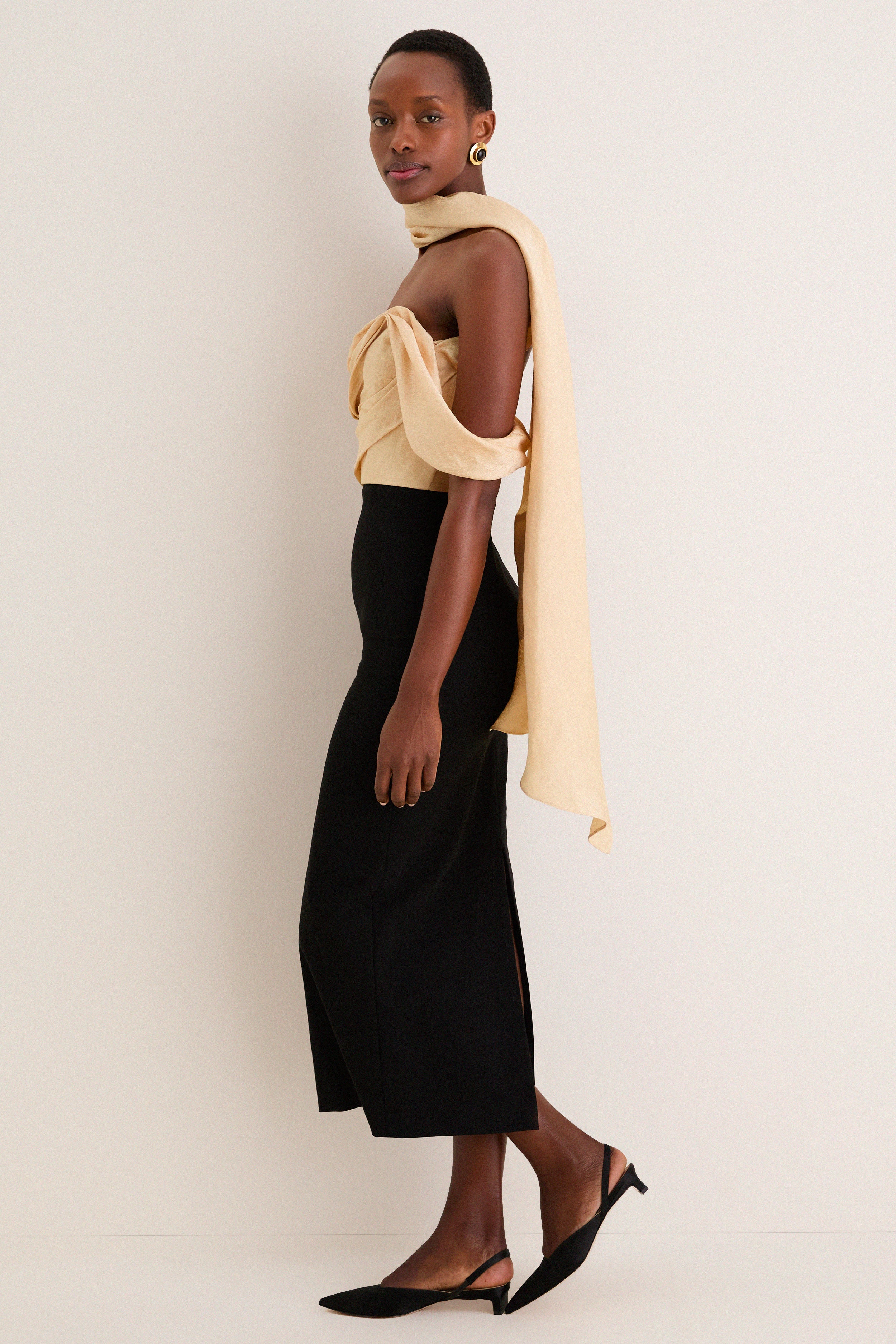 Buttercream Burbling Stream Scarf Dress - Image 3
