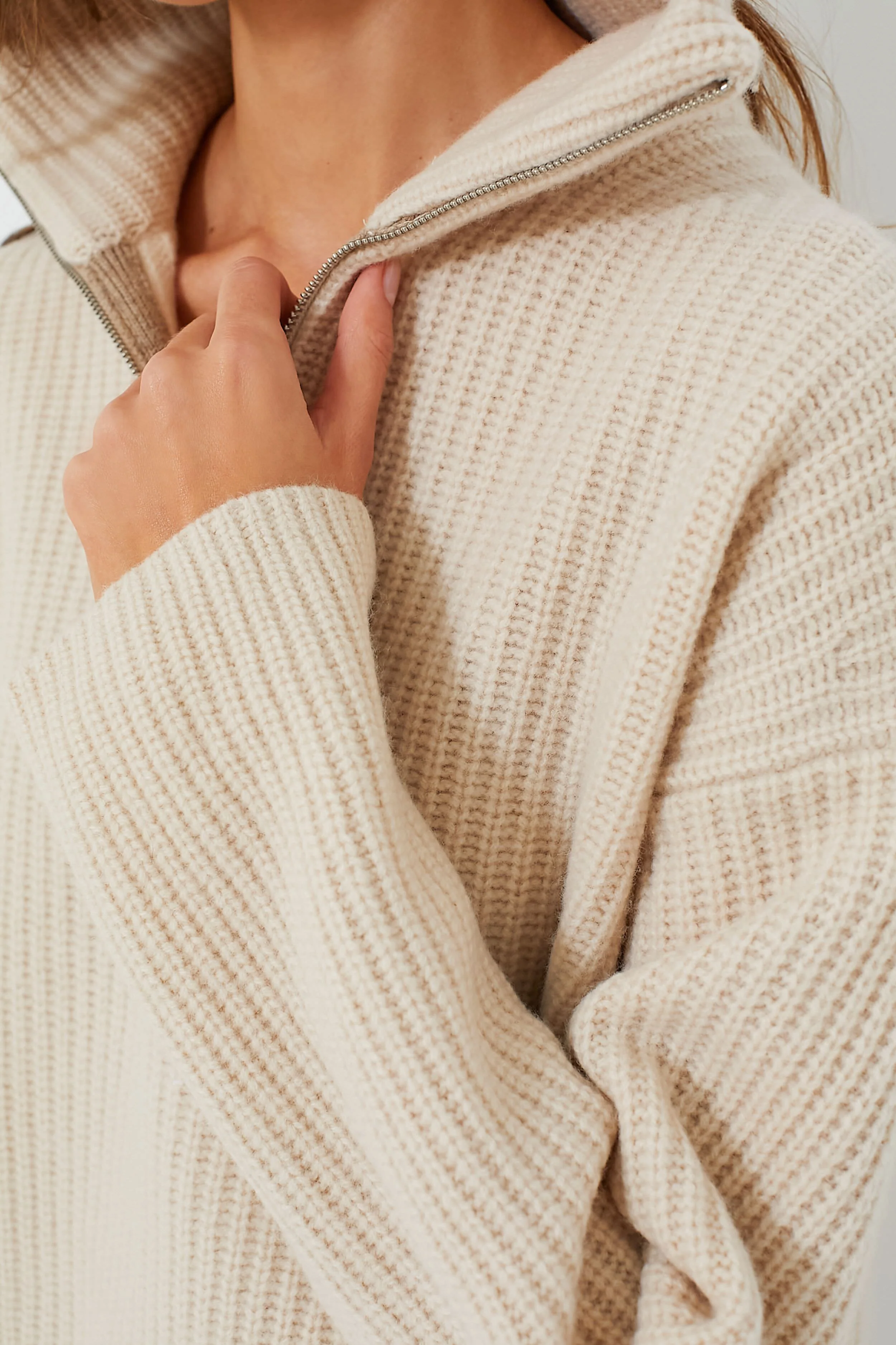Buttermilk Felix Zip Merino Sweater - Image 5