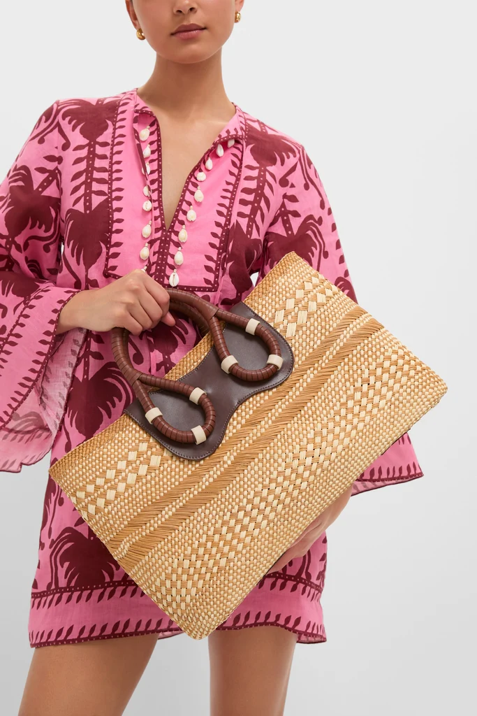 Camel Swaying Silhouettes Mini Tote Bag - Image 2