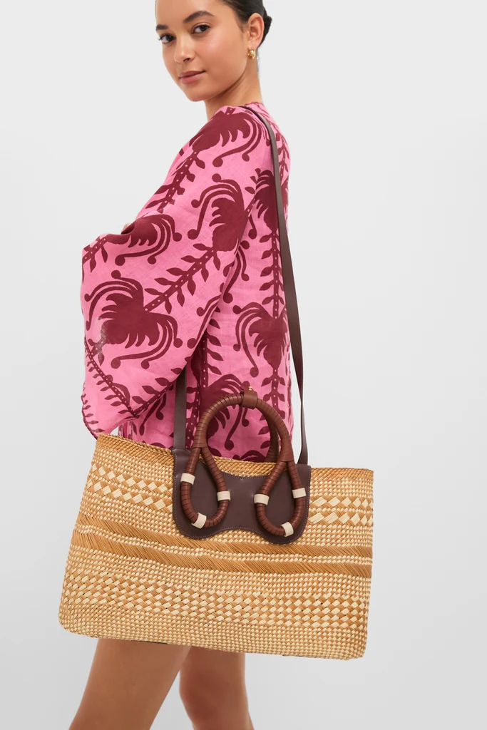 Camel Swaying Silhouettes Mini Tote Bag - Image 6