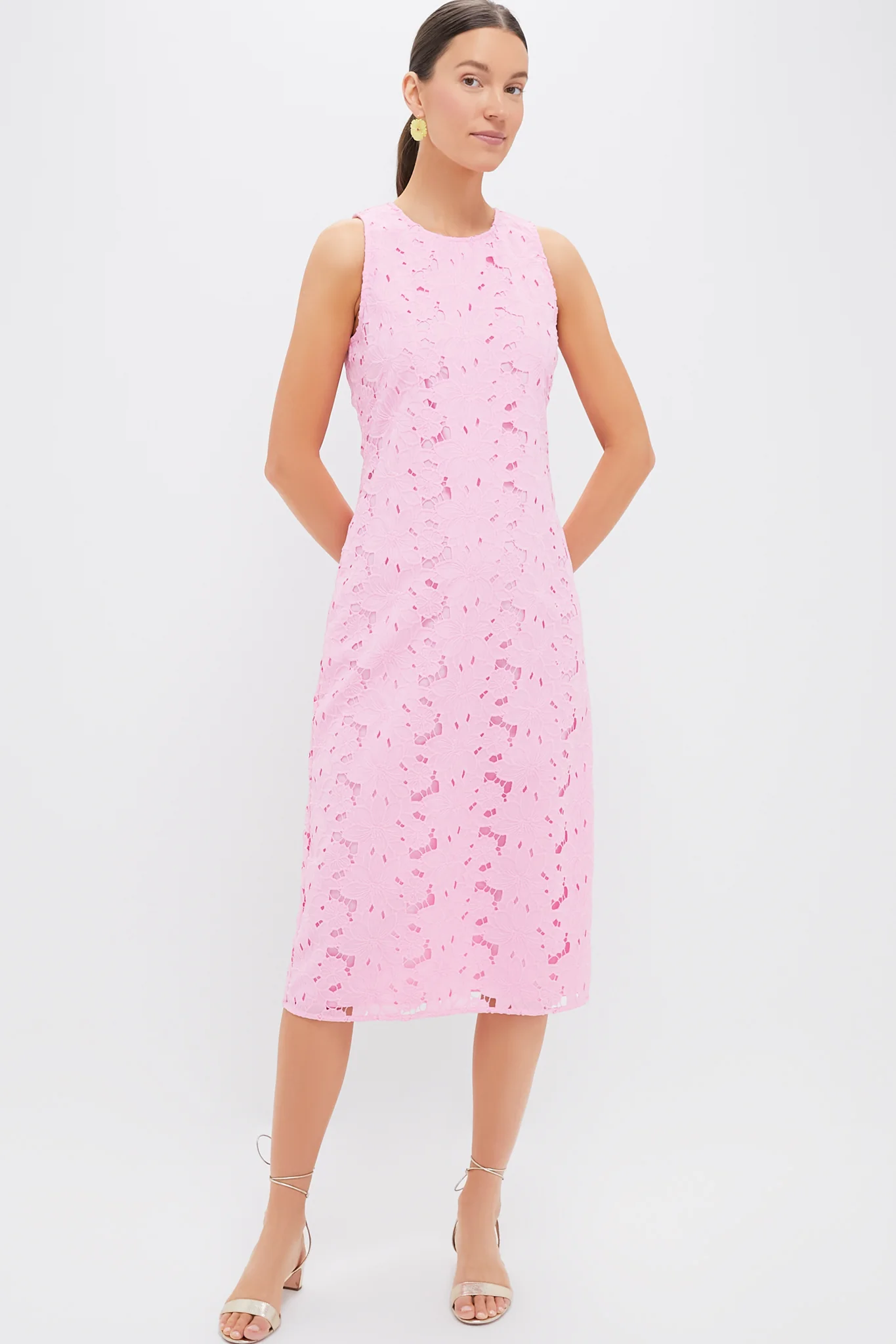 Carnation Eyelet Evelyn Midi Dress