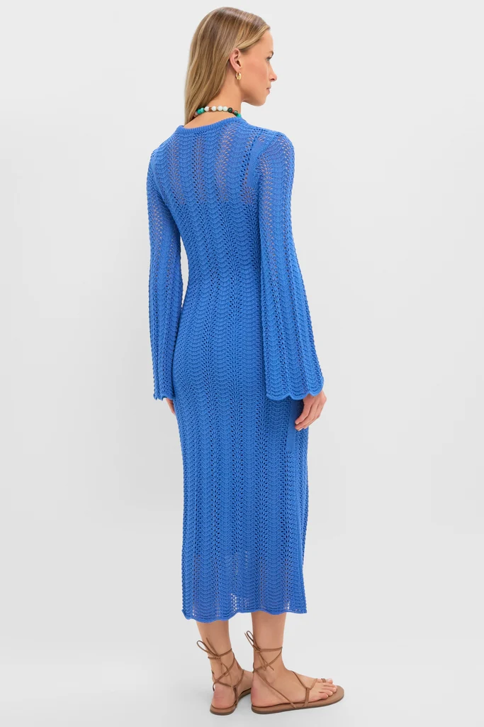 Cerulean Knit Comporta Midi Dress - Image 4