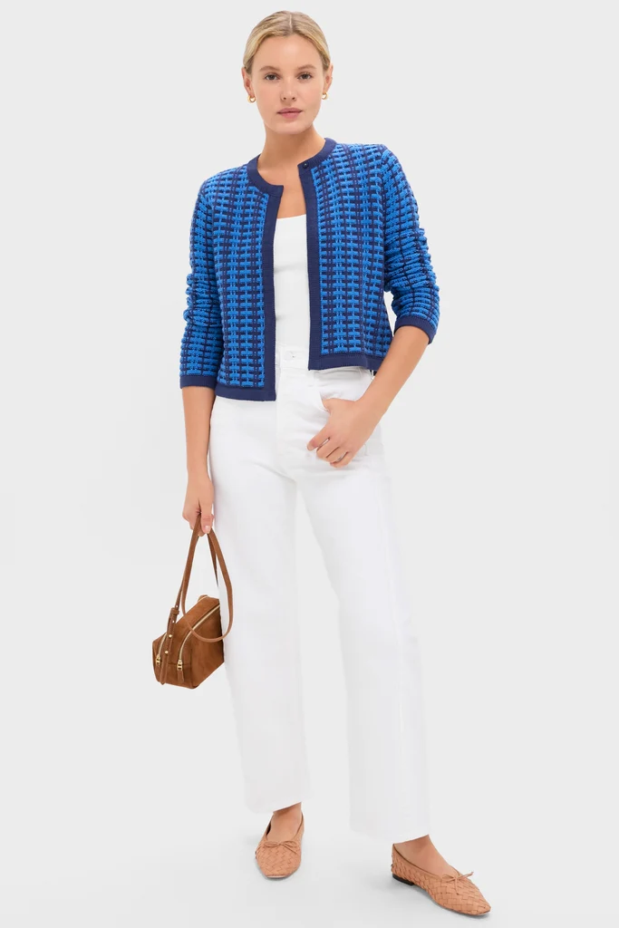 Cerulean & Navy Knit Cassie Cardigan - Image 2