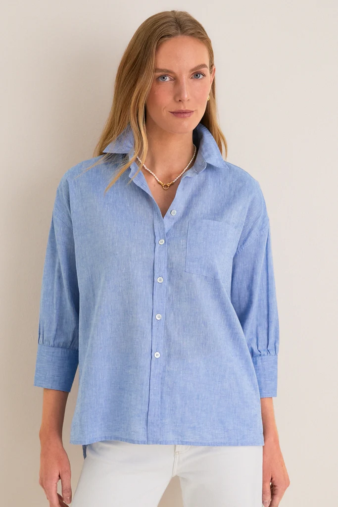 Chambray Adair Boyfriend Shirt - Image 7
