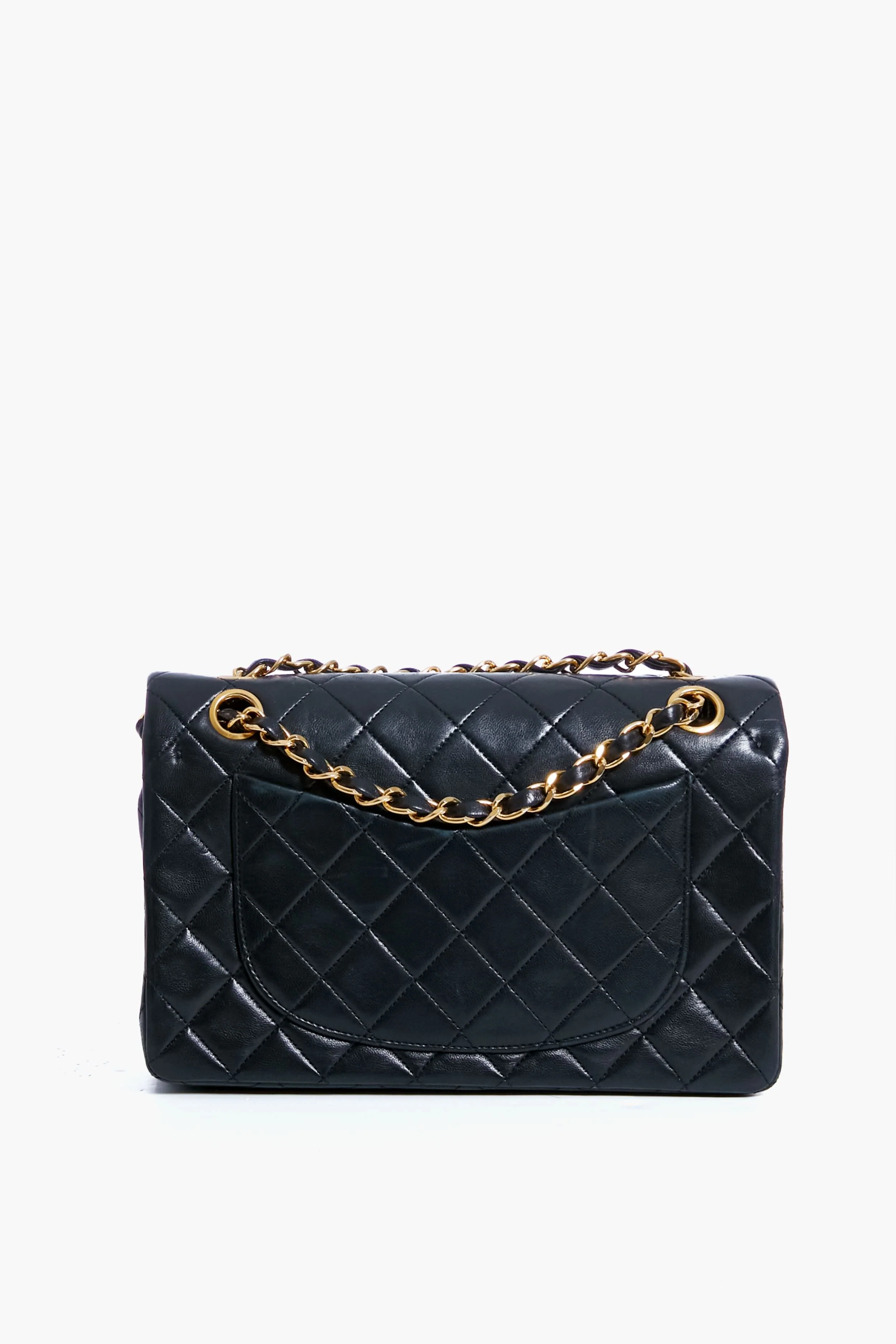 CHANEL Black Lambskin Flap Shoulder Bag - Image 3