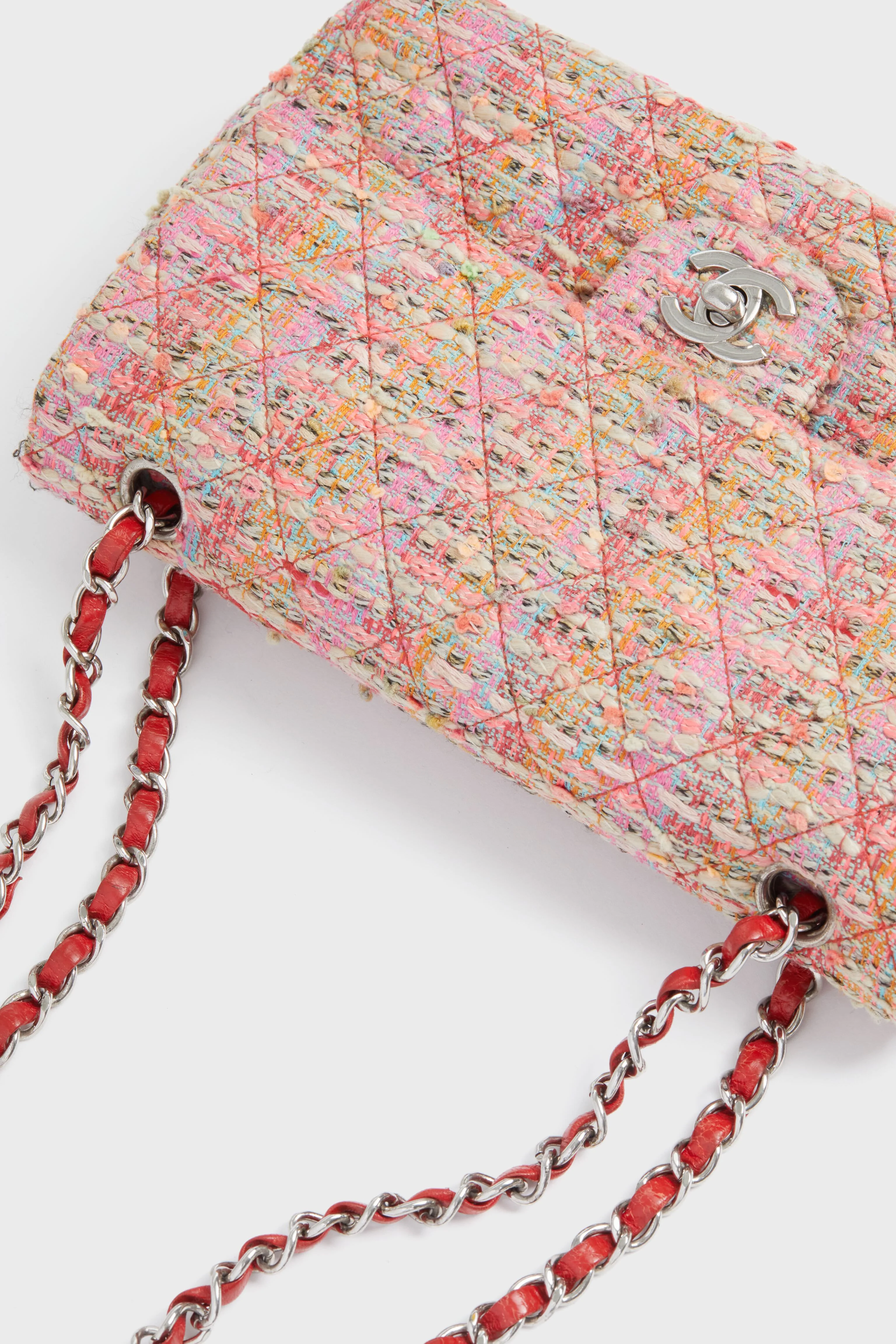 CHANEL Multicolor Tweed Medium Classic Bag - Image 6