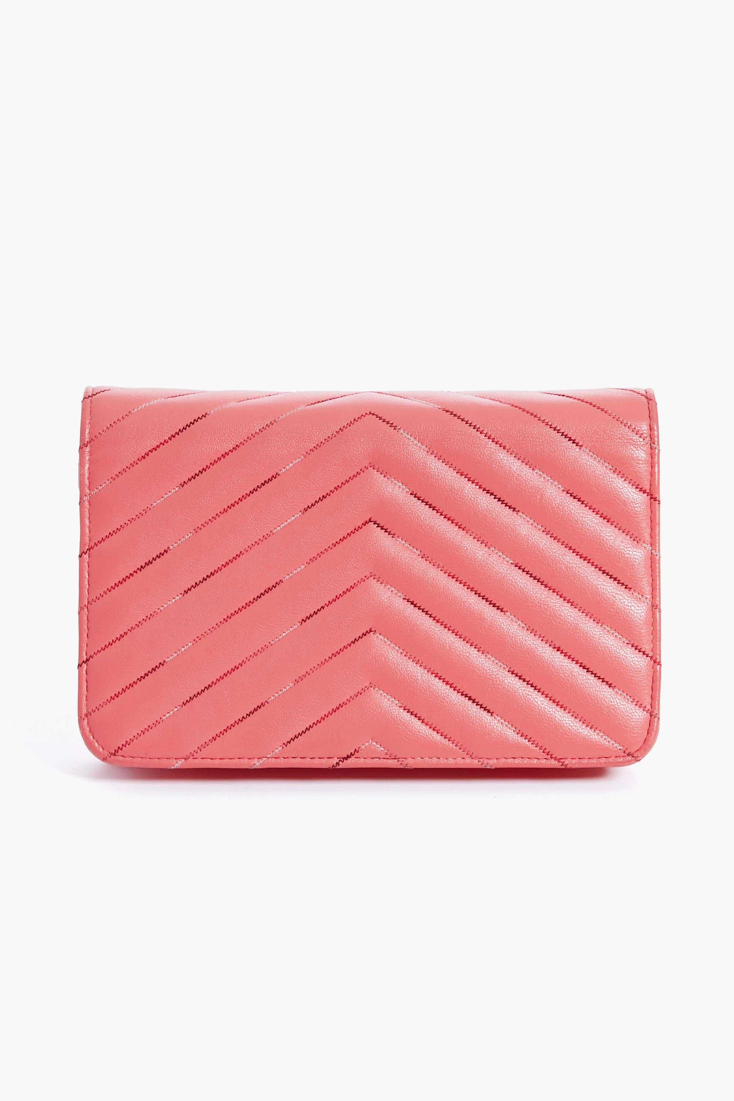CHANEL Pink Gradient Chevron Wallet On Chain - Image 4