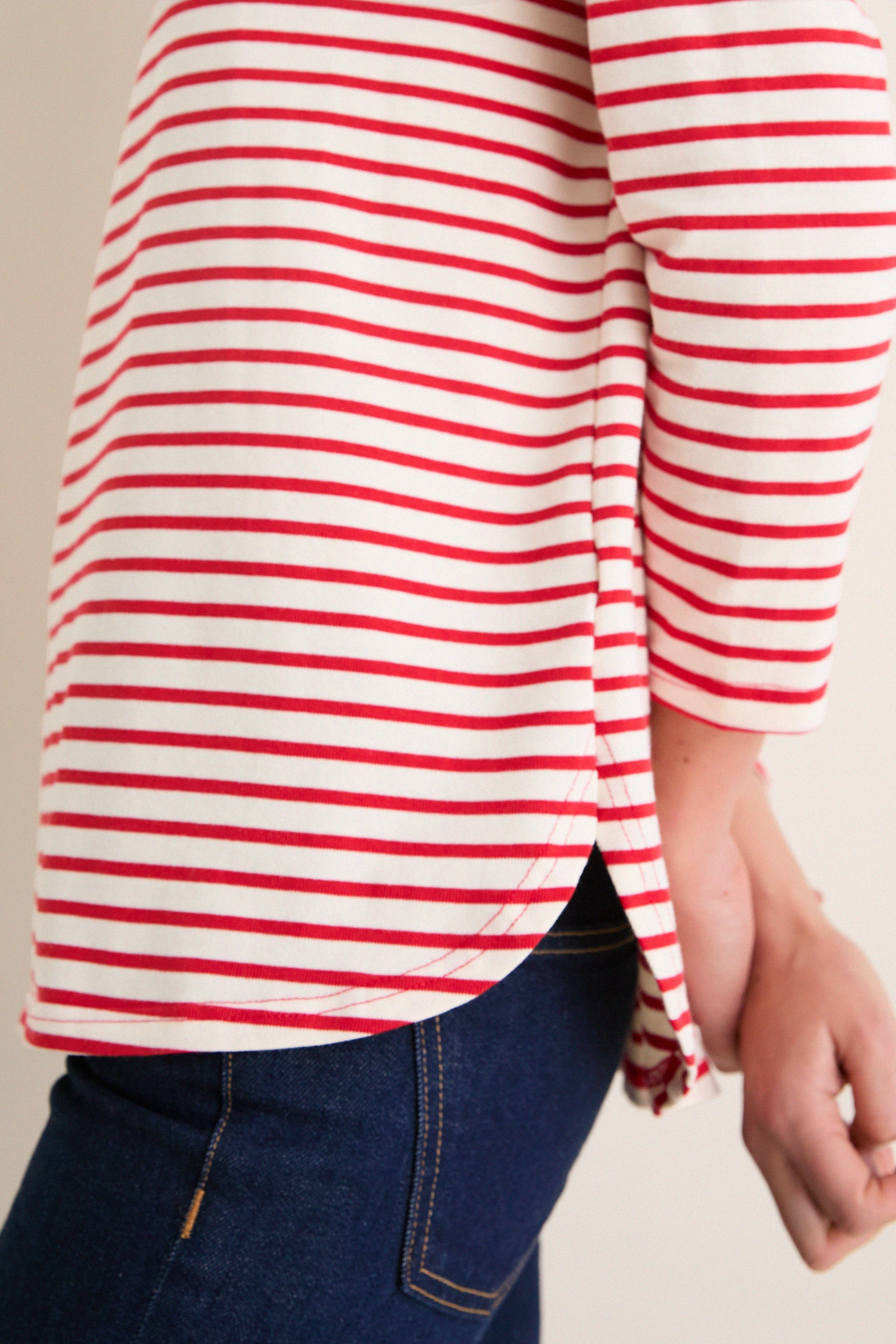 Cherry Striped Knit Popover - Image 5