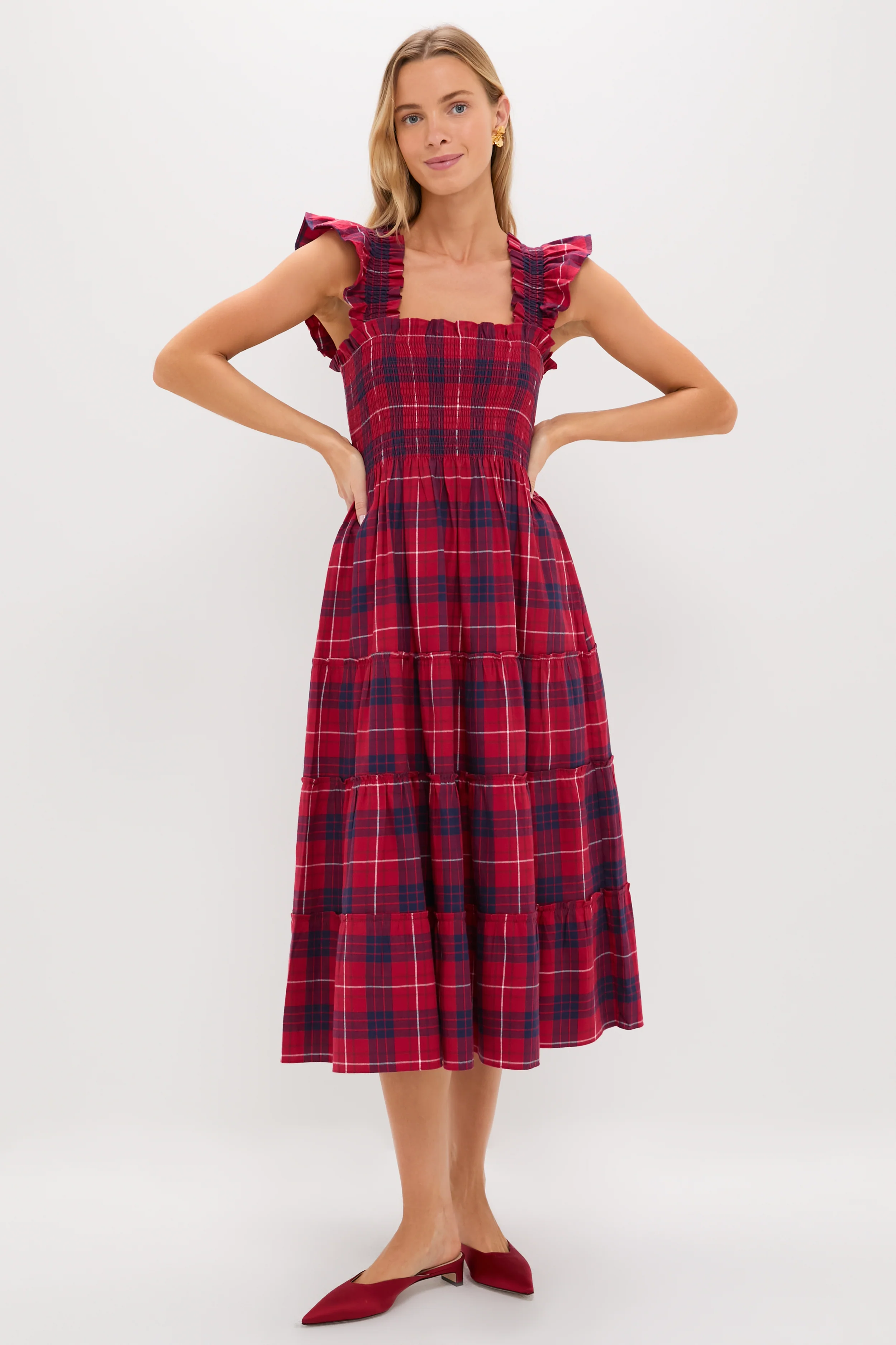Cherry Tartan Ellie Nap Dress