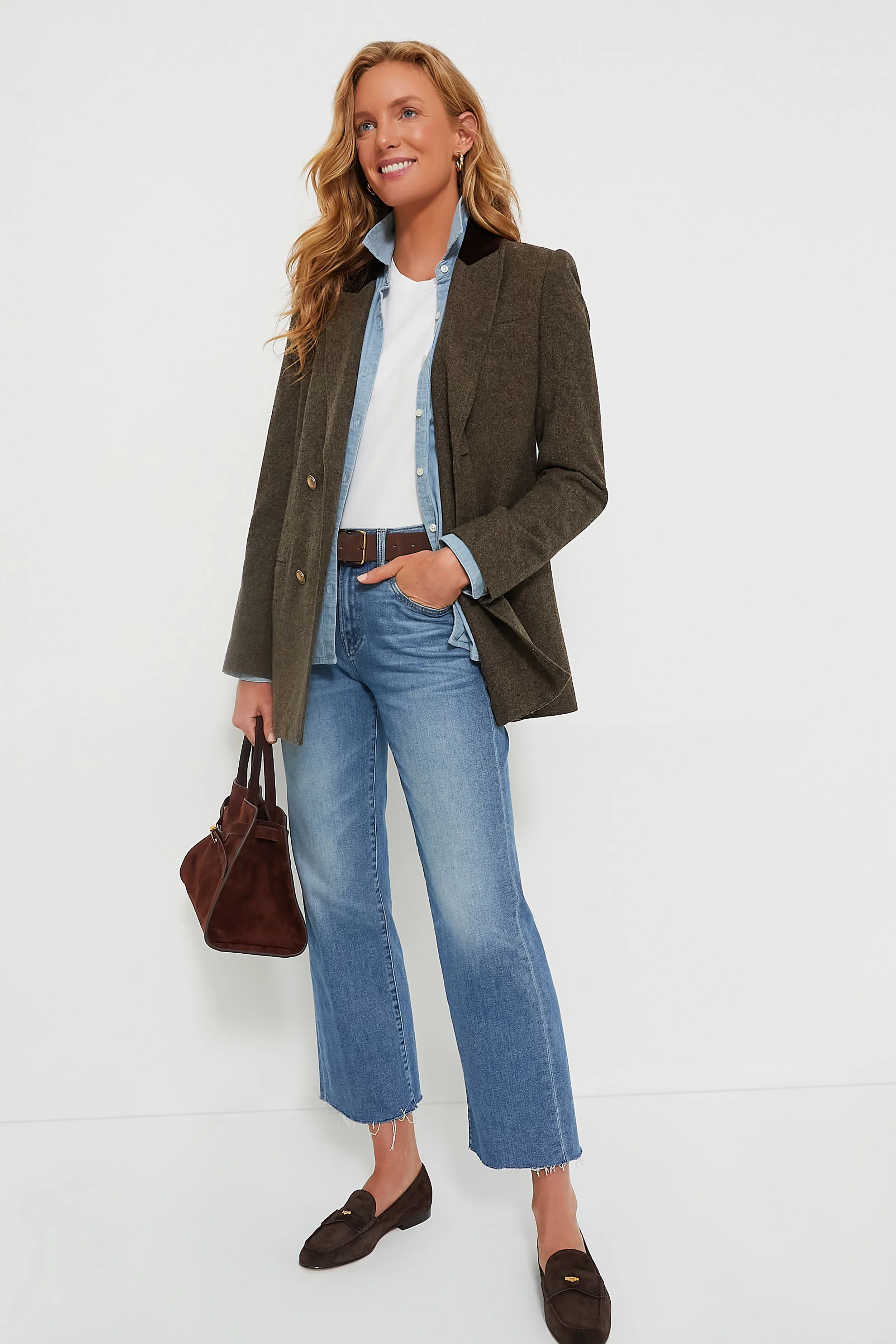 Chestnut Veronica Beard Dash Bag - Image 3