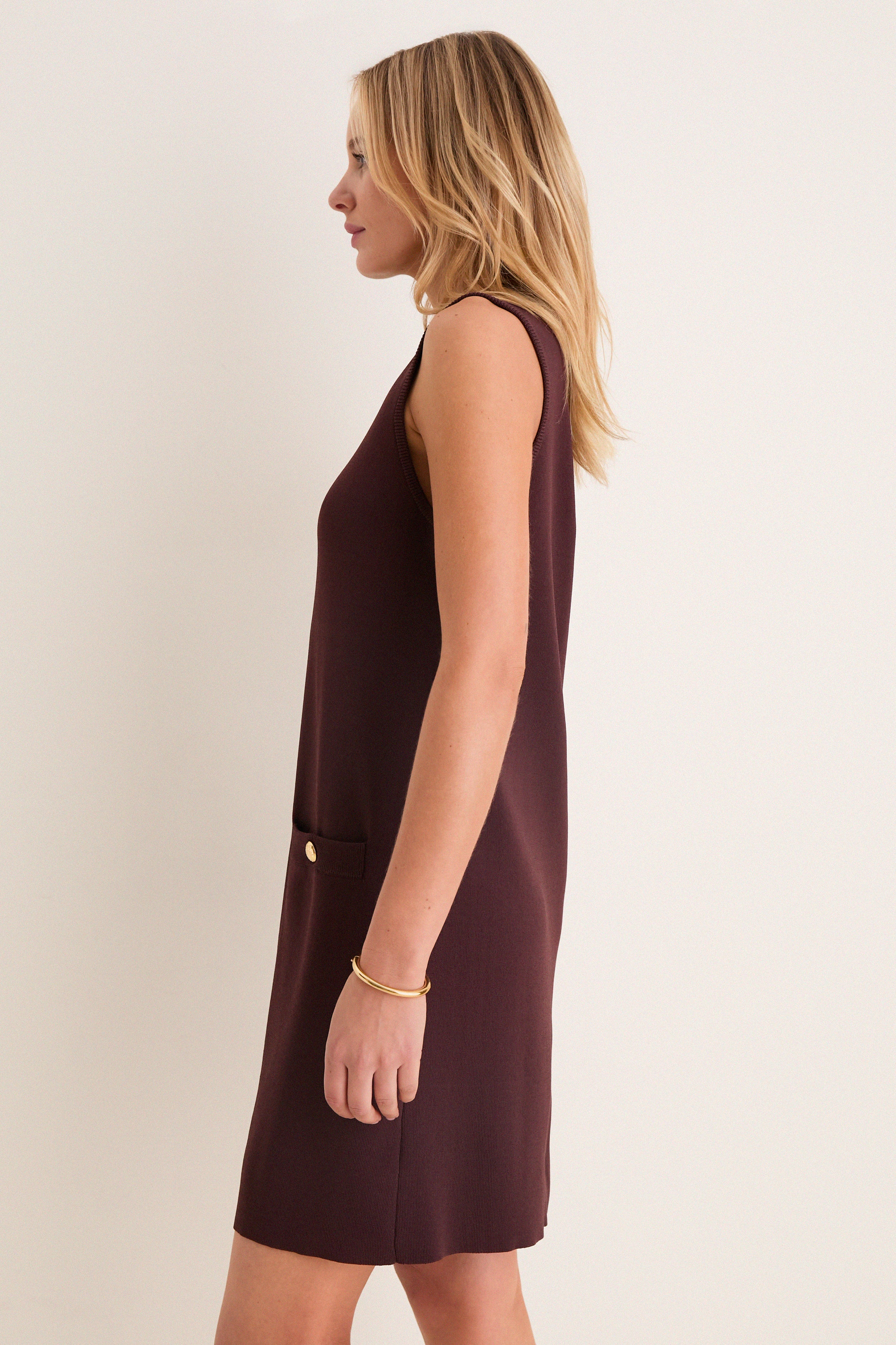 Chocolate Knit Malley Dress - Image 3