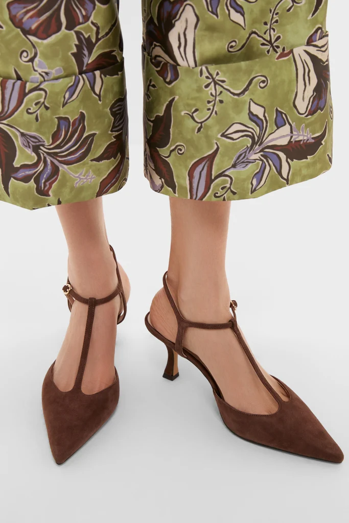 Chocolate Suede Margot Heels - Image 3