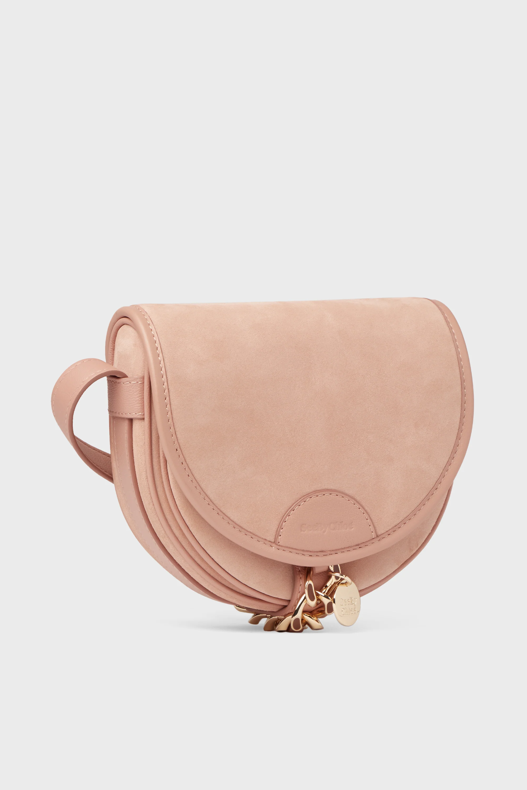 Coffee Pink Suede Mara Bag - Image 4
