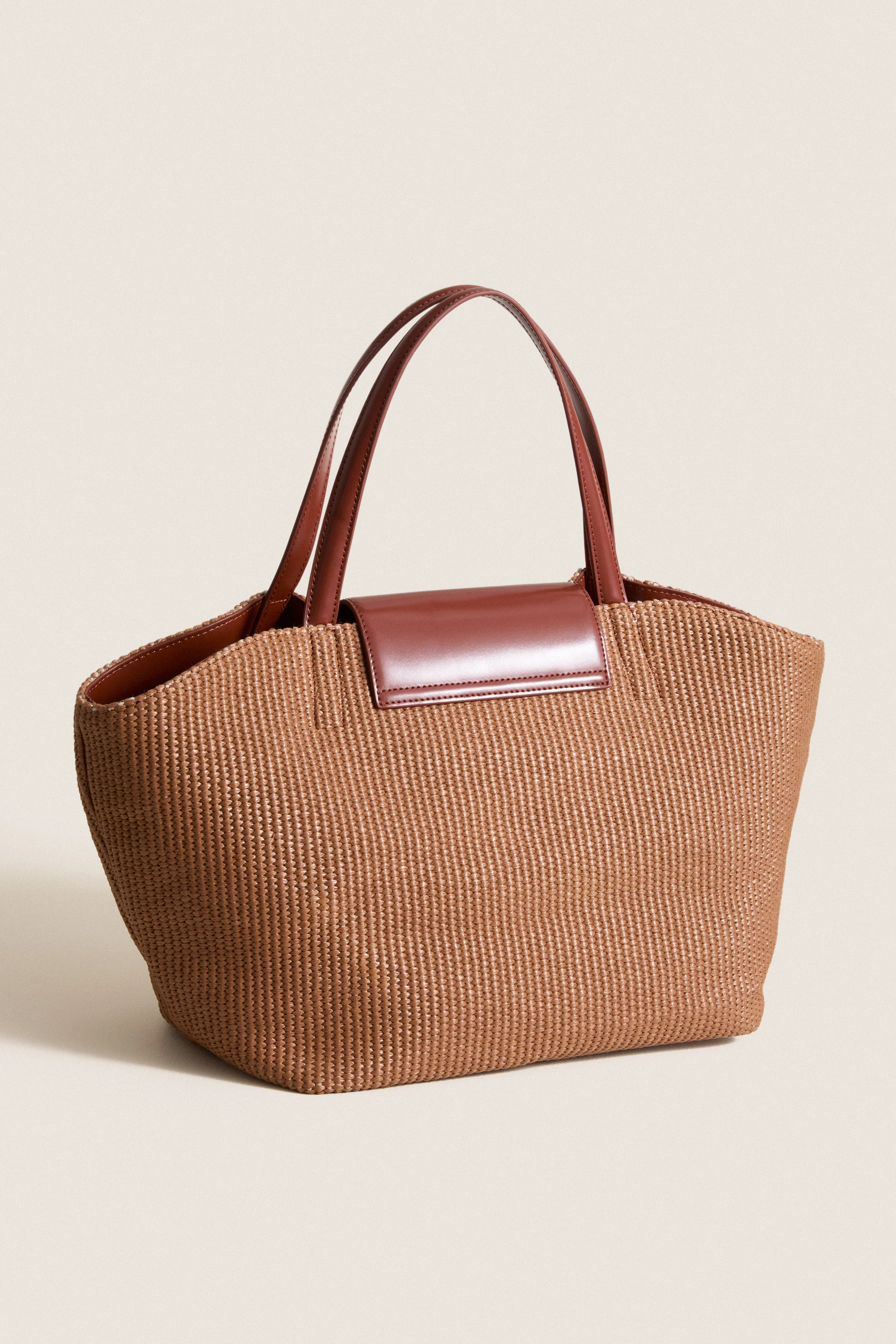 Cognac Raffia Blaine Tote - Image 6