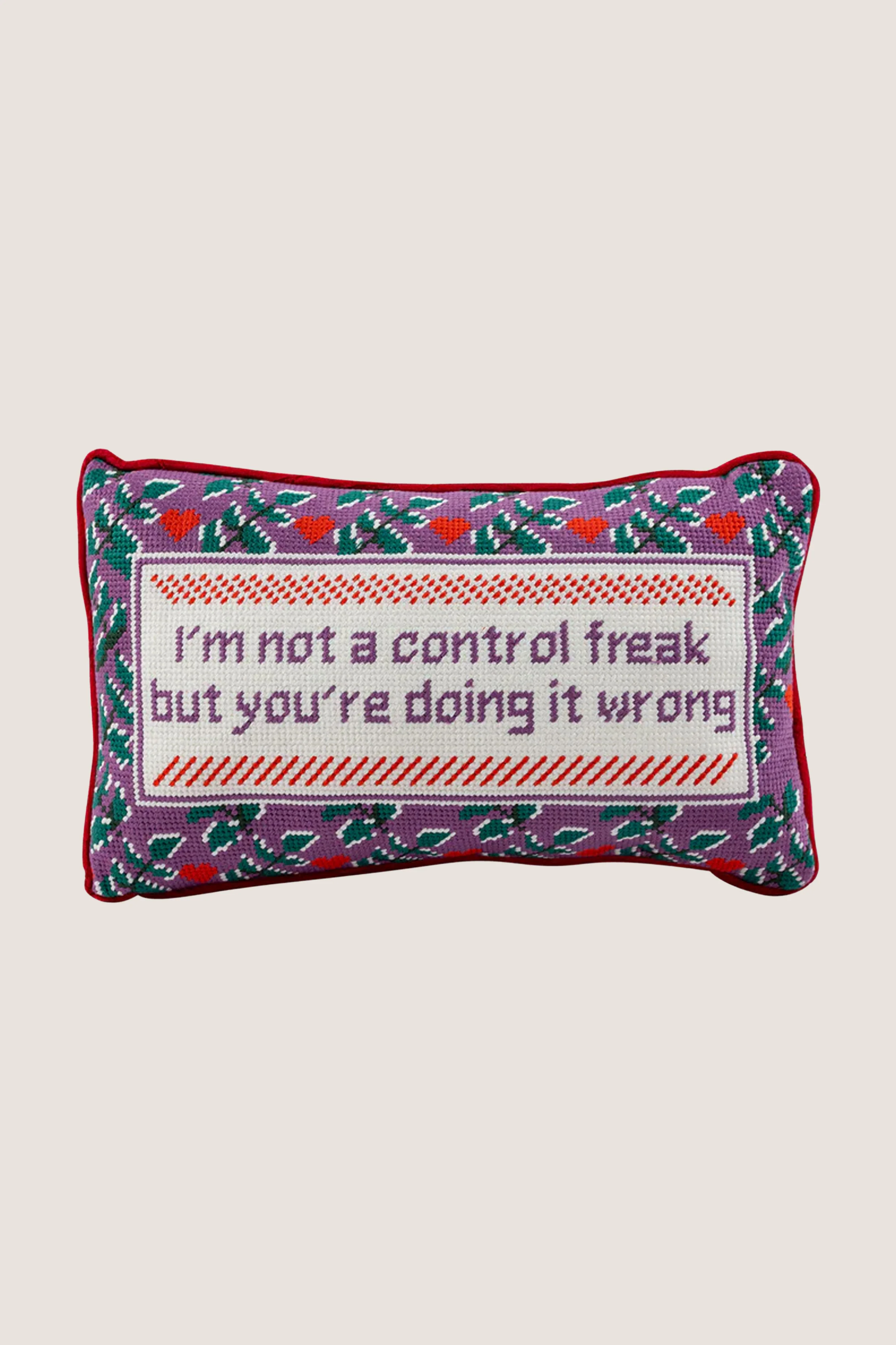 Control Freak Needlepoint Pillow