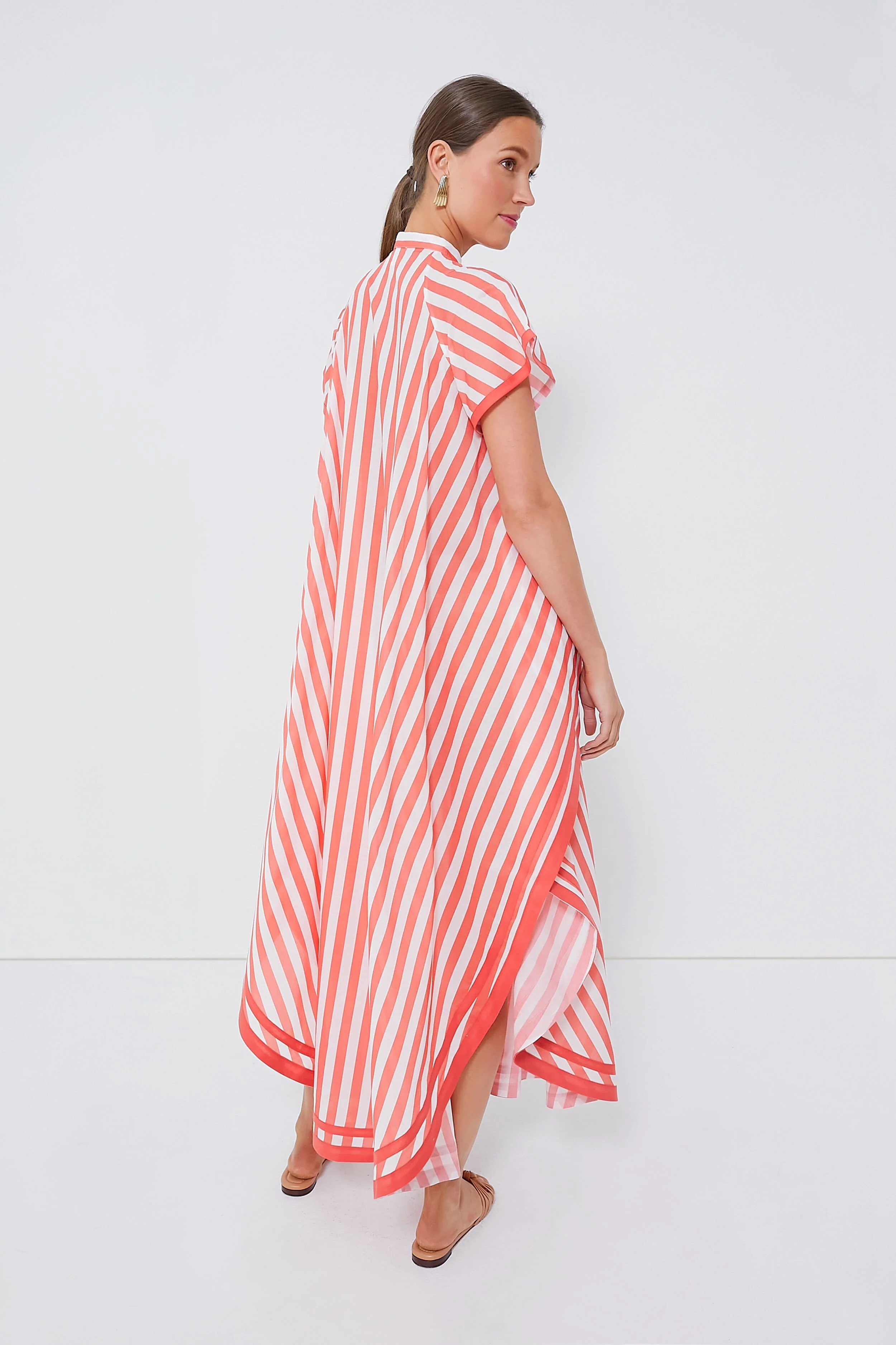 Coral Stripes Anouk Dress - Image 4