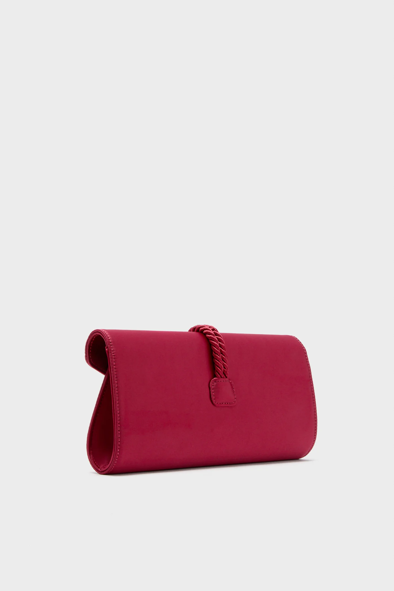 Cranberry Satin Gabrielle Clutch - Image 5