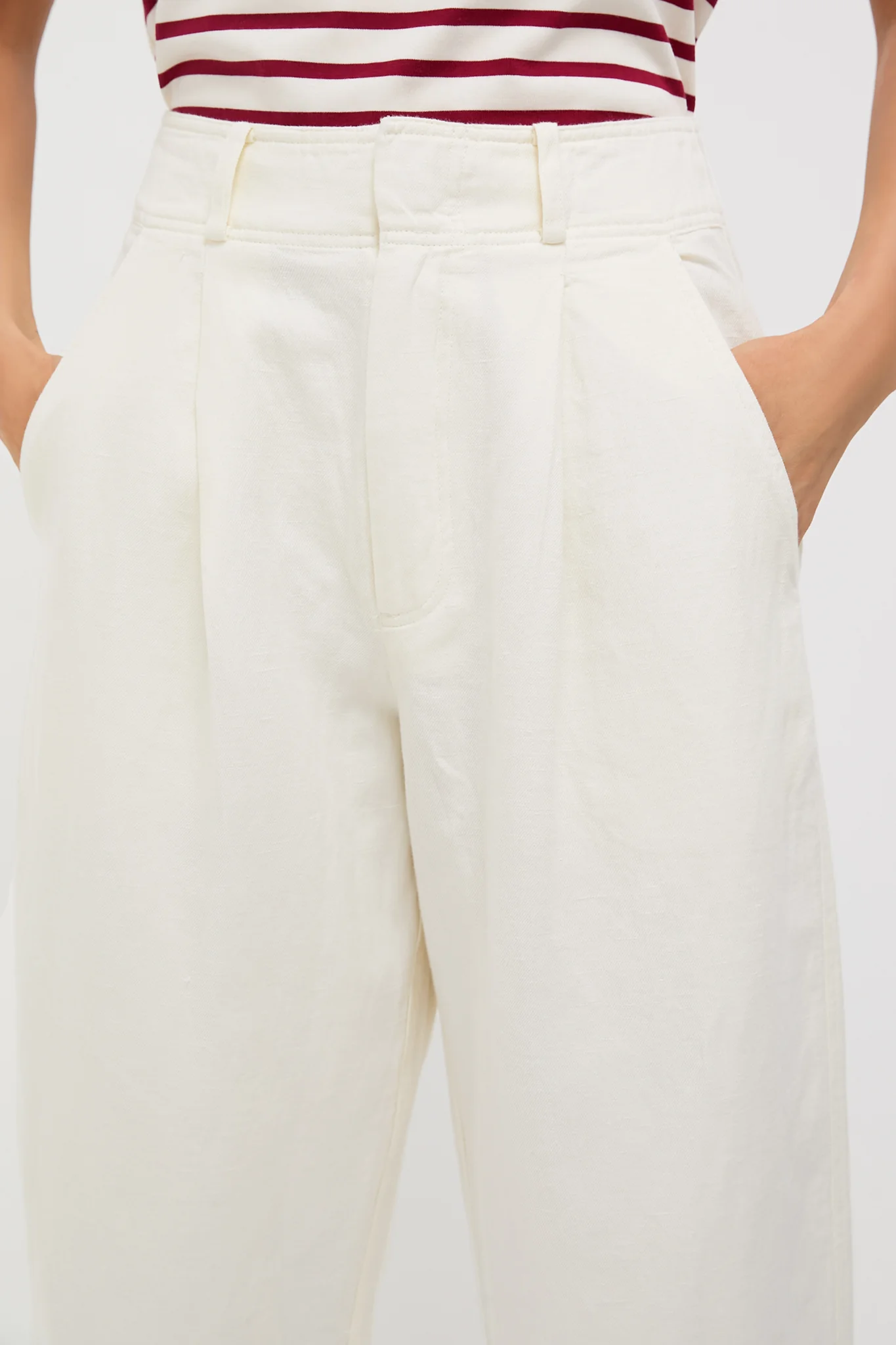 Cream Bari Cropped Trouser - Image 6