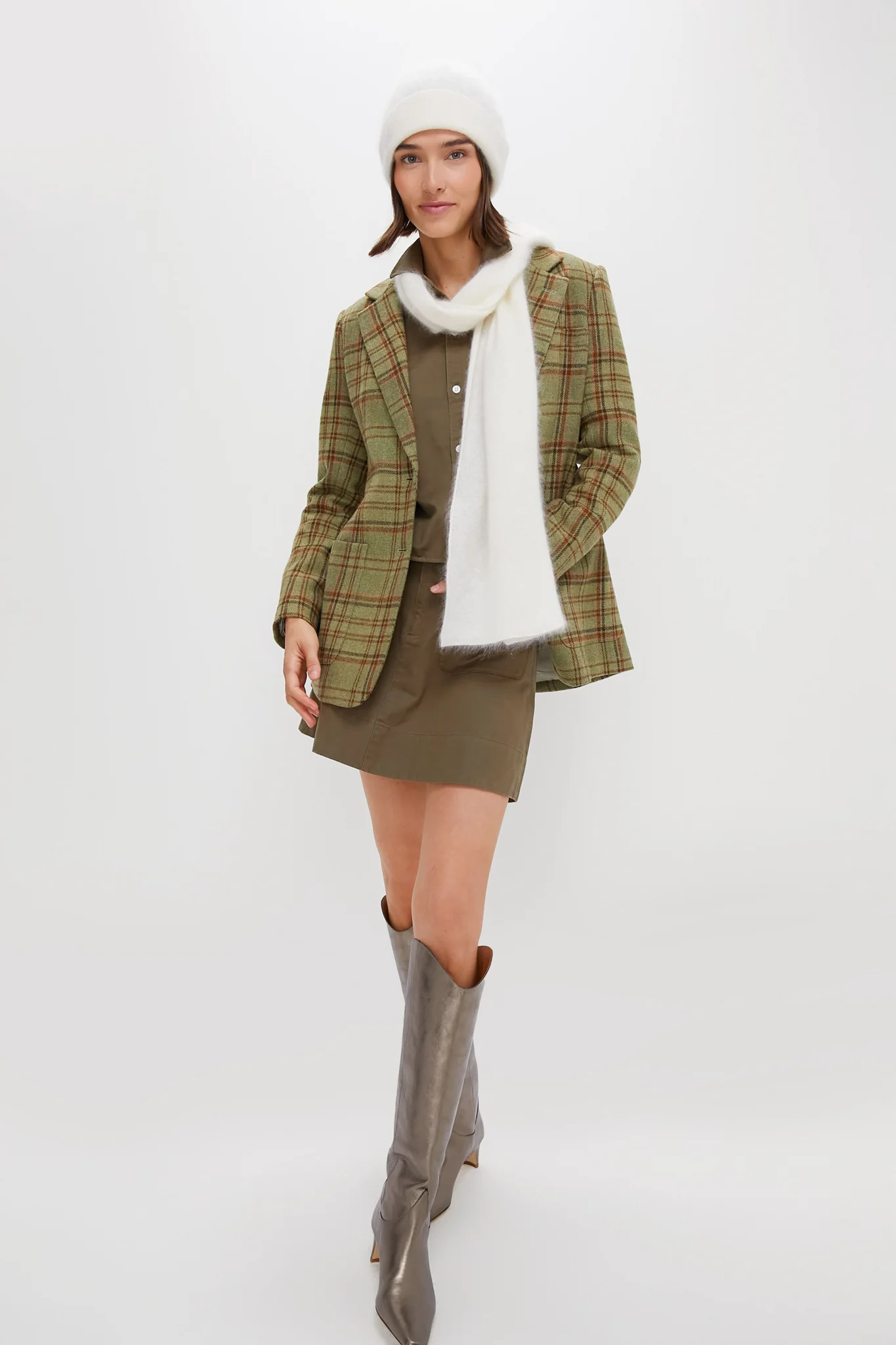 Cream Cashmere Hat and Scarf Set - Image 3