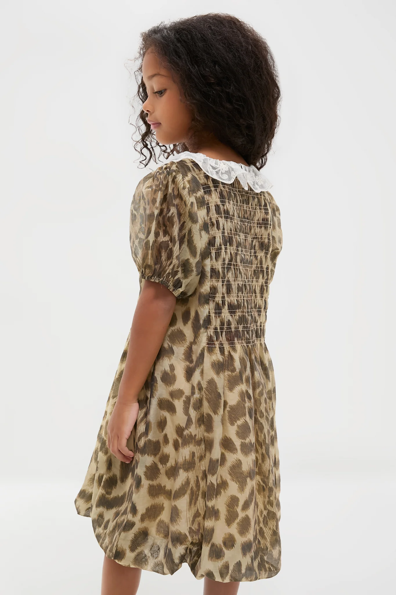 Cream Claude Print Bubble Dress - Image 3