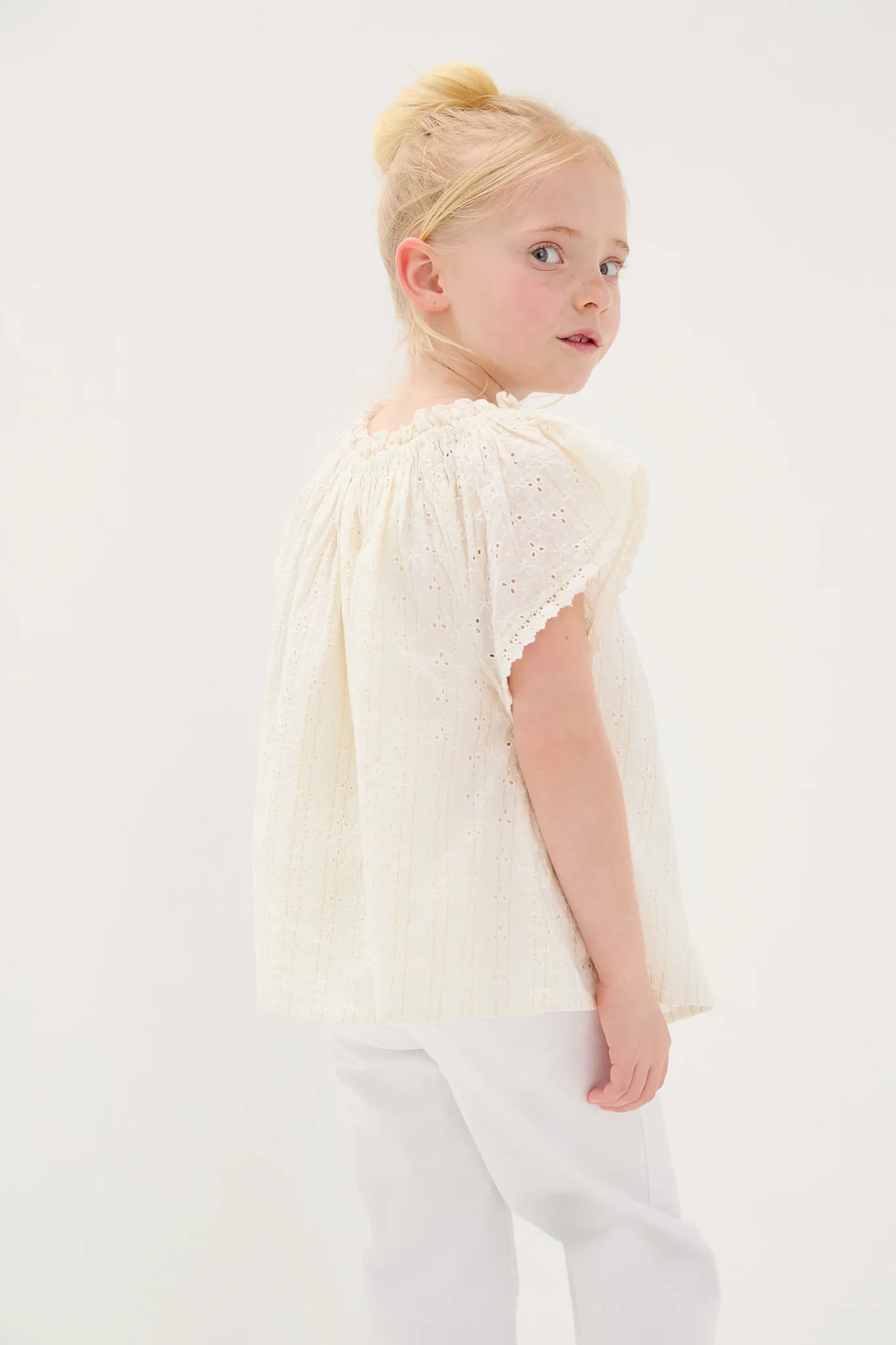 Cream Eyelet Perla Blouse - Image 8