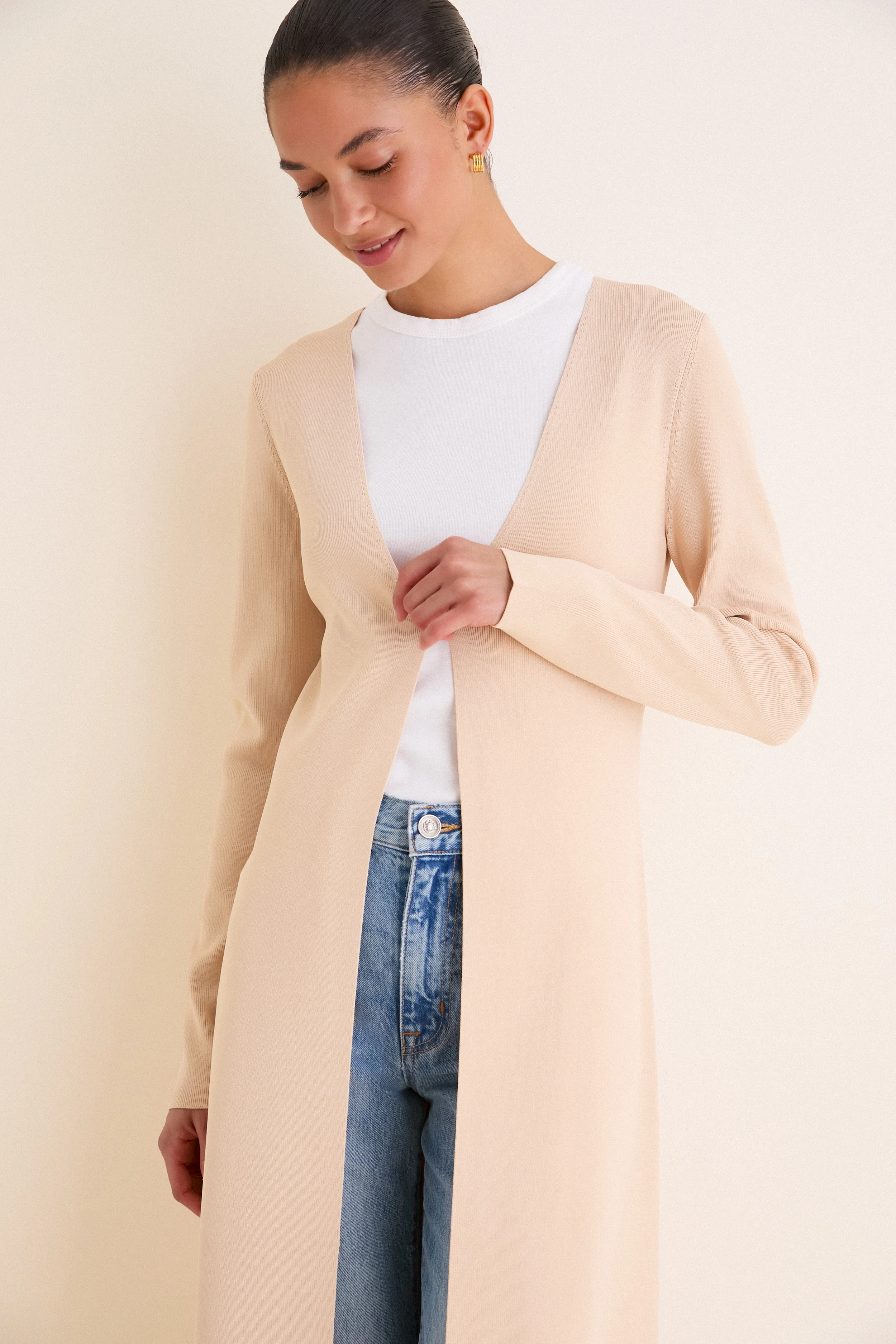 Cream Knit Aiden Duster - Image 3