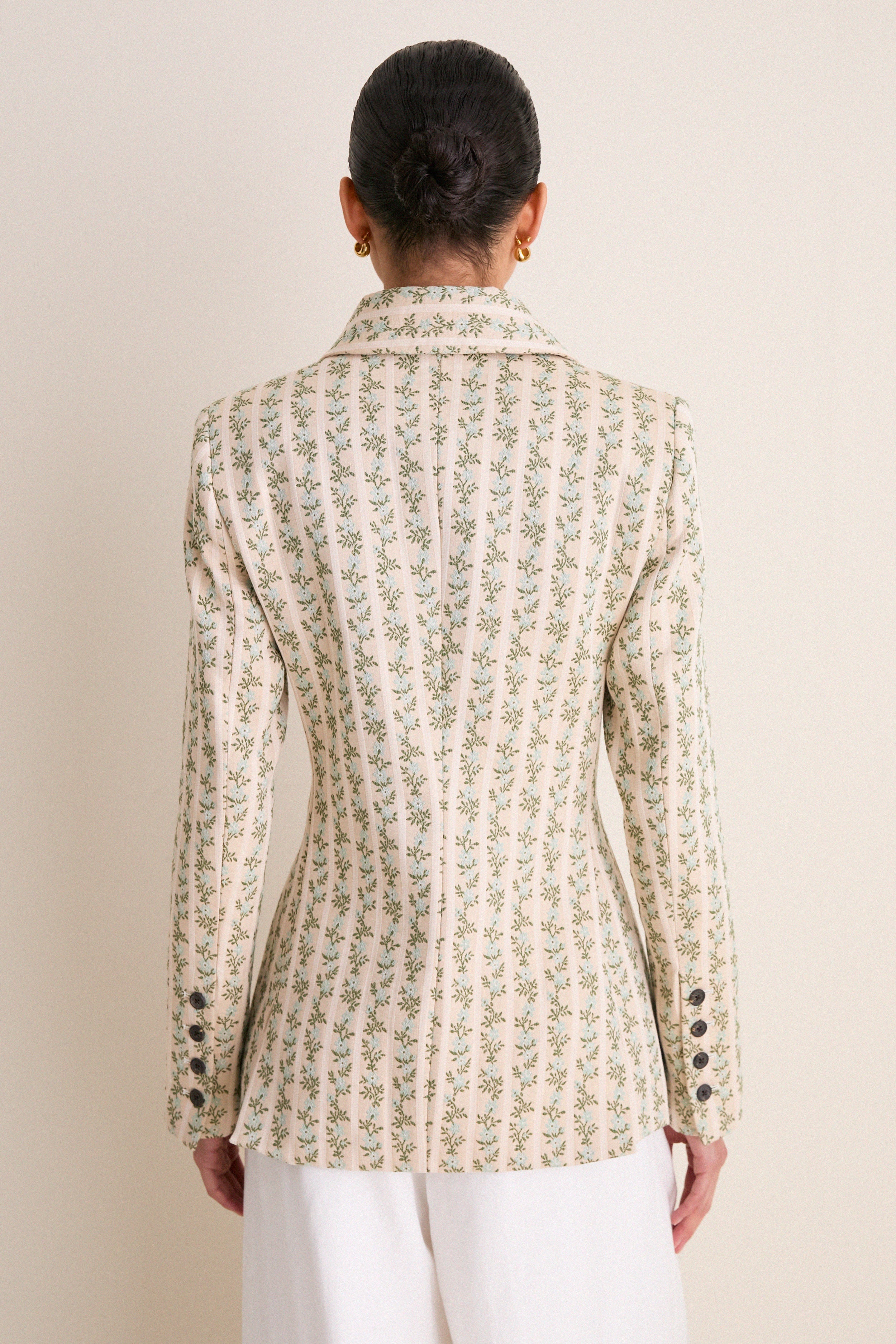 Cream Row Row Row Your Buttons Blazer - Image 4