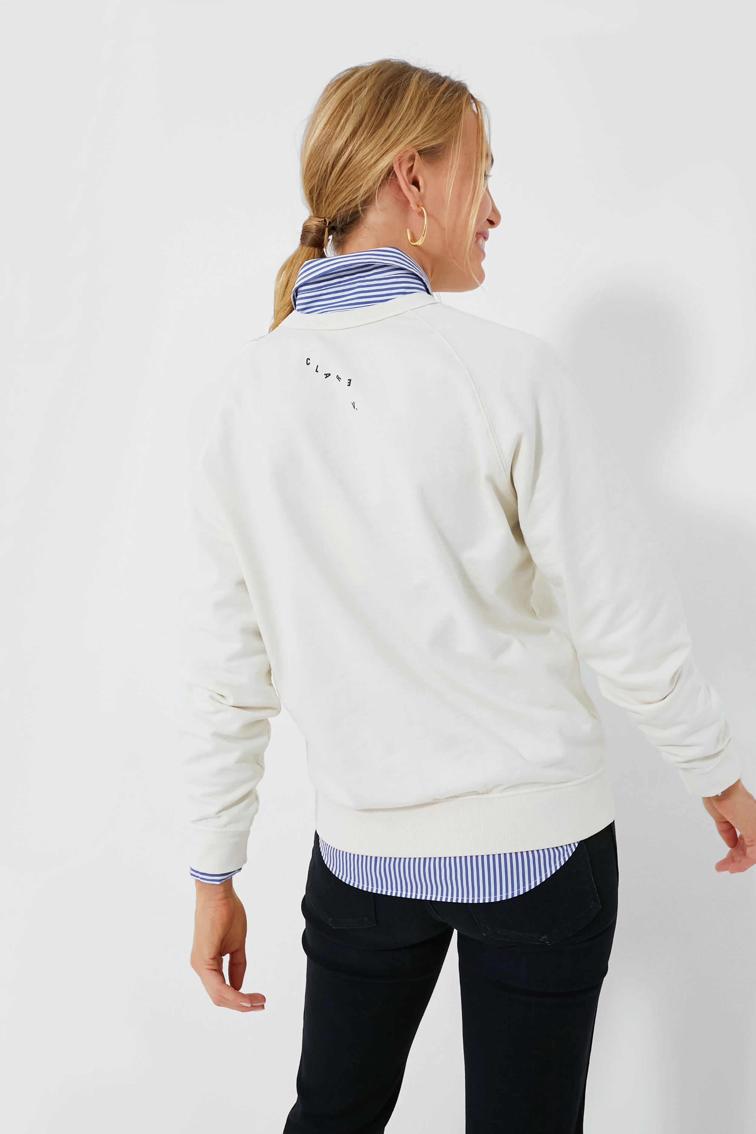 Cream with Black Valle de Loire Sweatshirt - Image 4