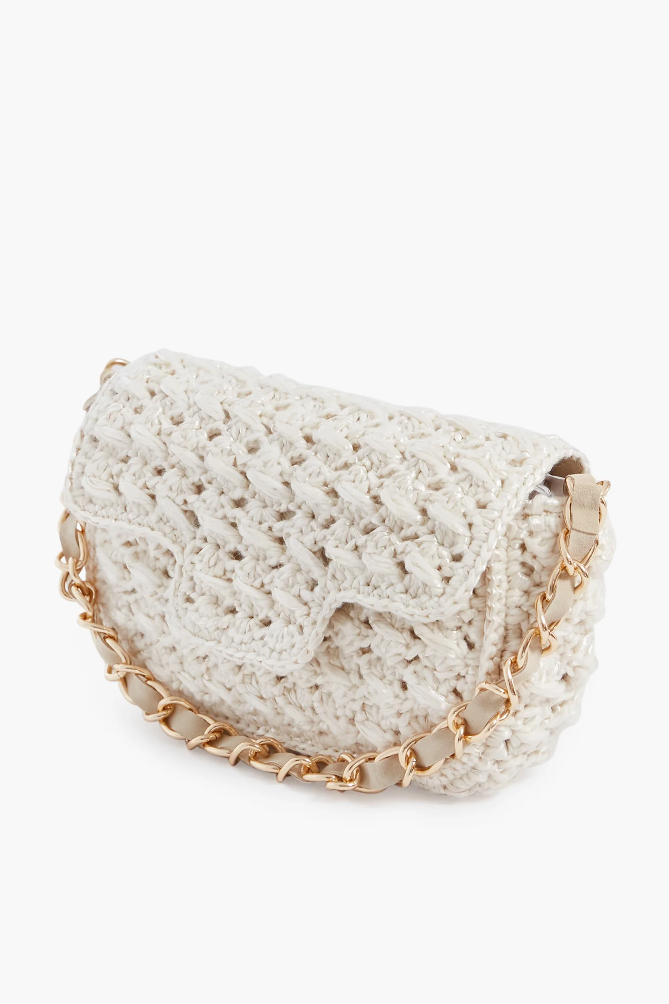 Cream Woven Shoulder Bag - Image 3