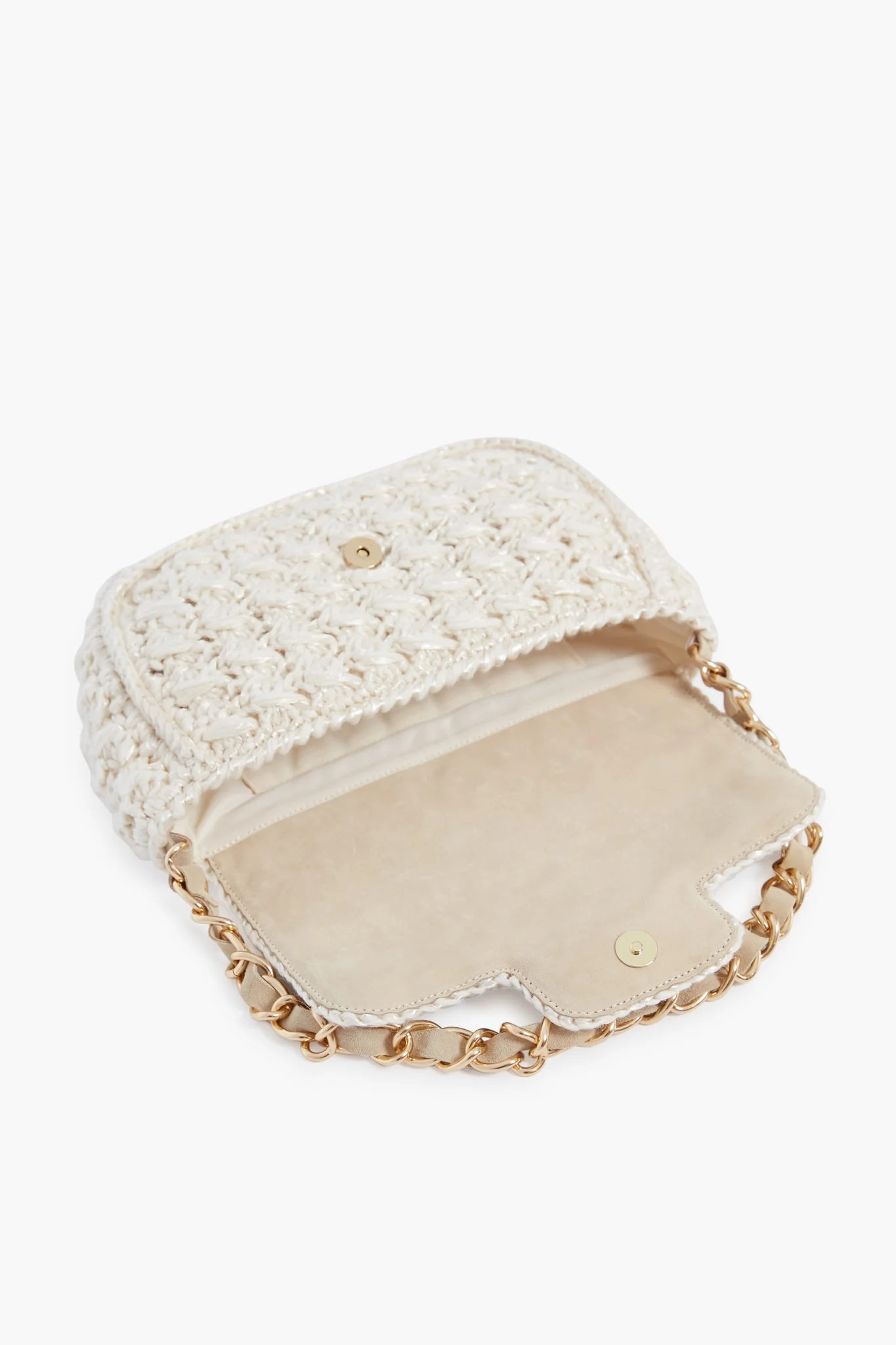 Cream Woven Shoulder Bag - Image 4