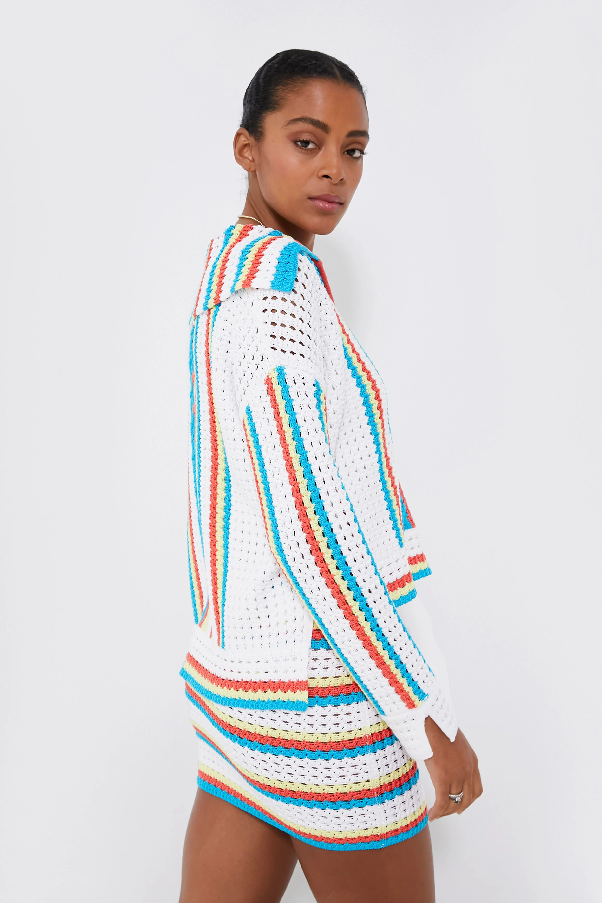 Crochet Vertical Stripe Lola Pullover - Image 3