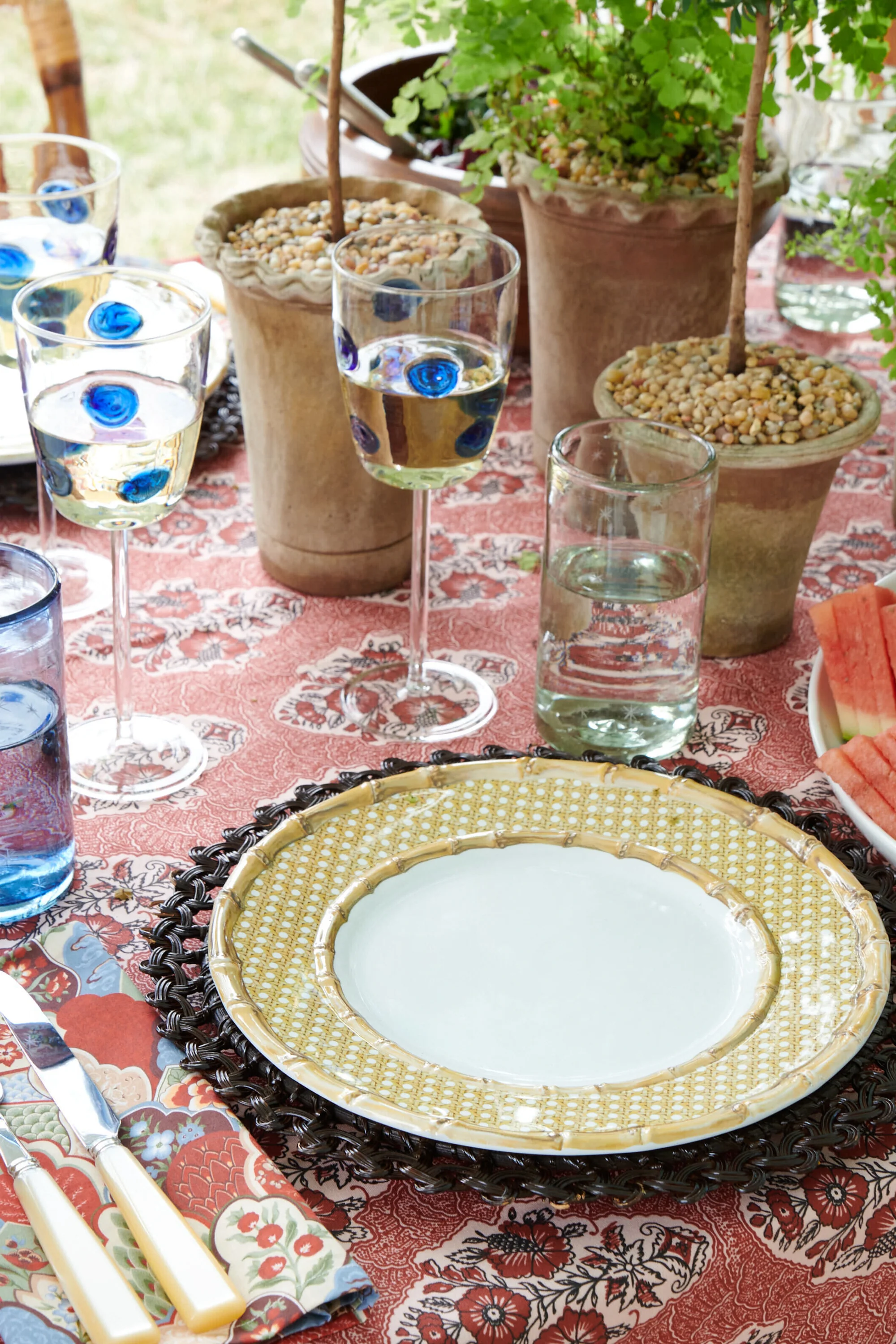 Dark Brown Rattan Intertwined Placemat (Set of 4) - Image 2