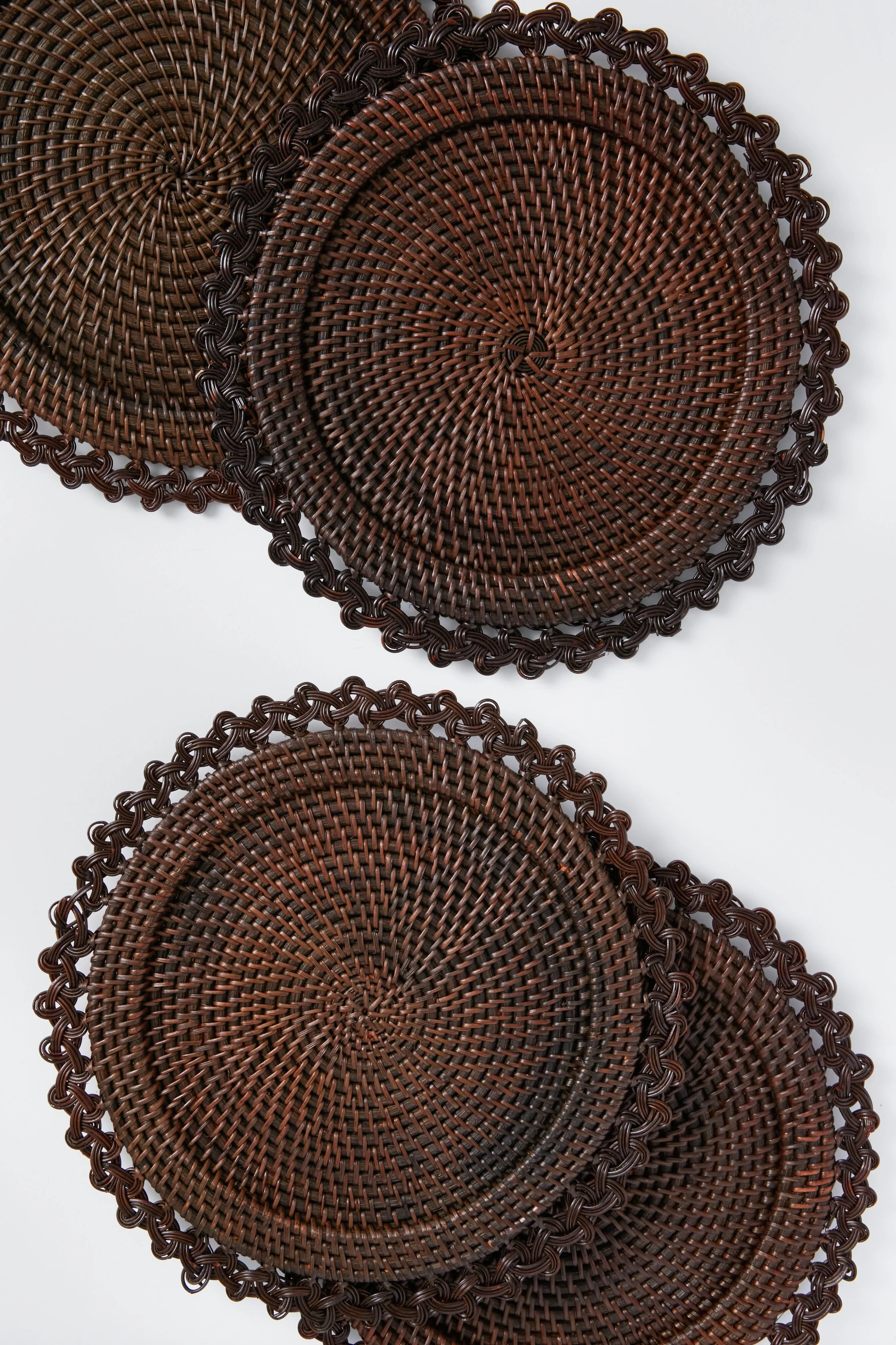 Dark Brown Rattan Intertwined Placemat (Set of 4) - Image 3