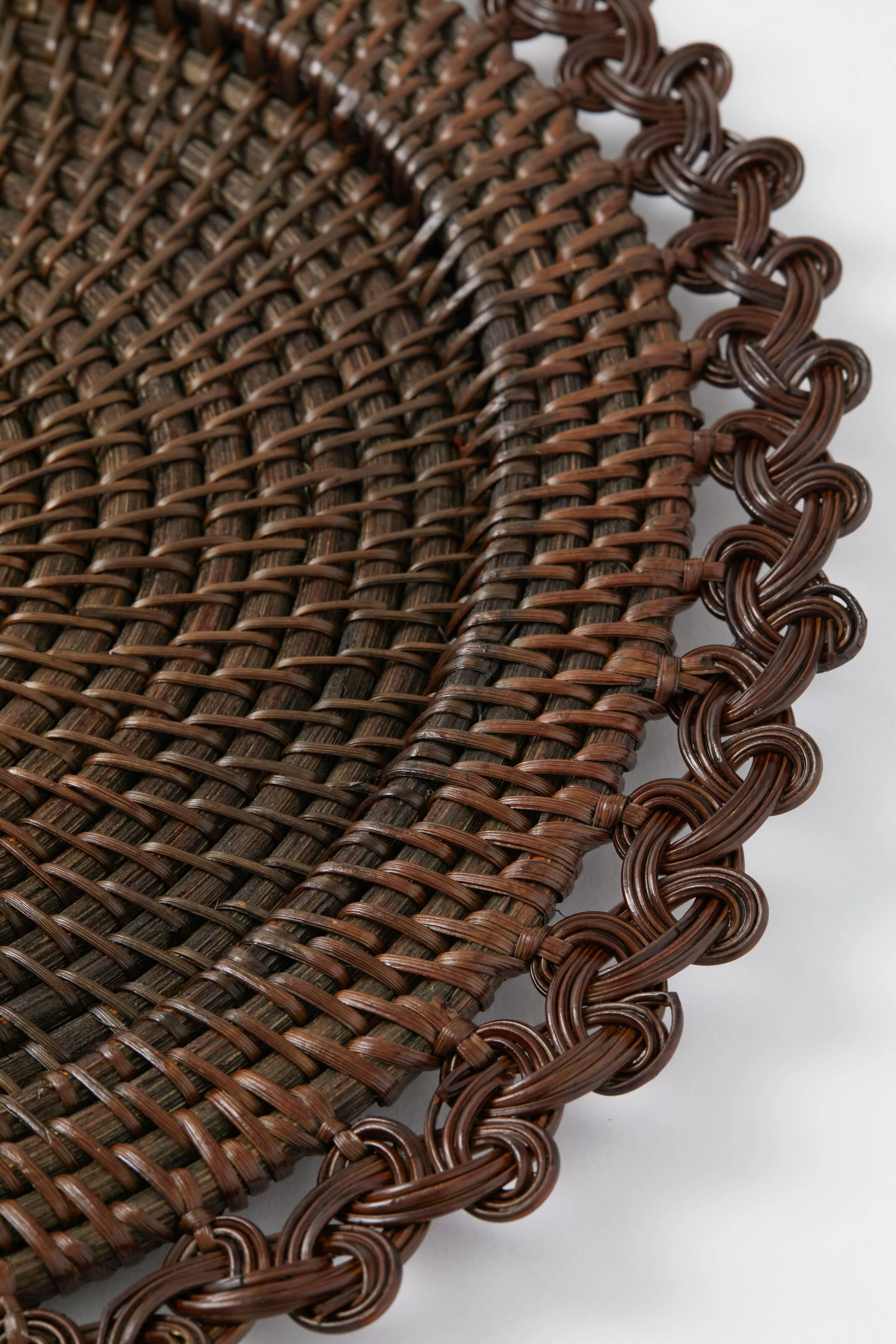 Dark Brown Rattan Intertwined Placemat (Set of 4) - Image 4