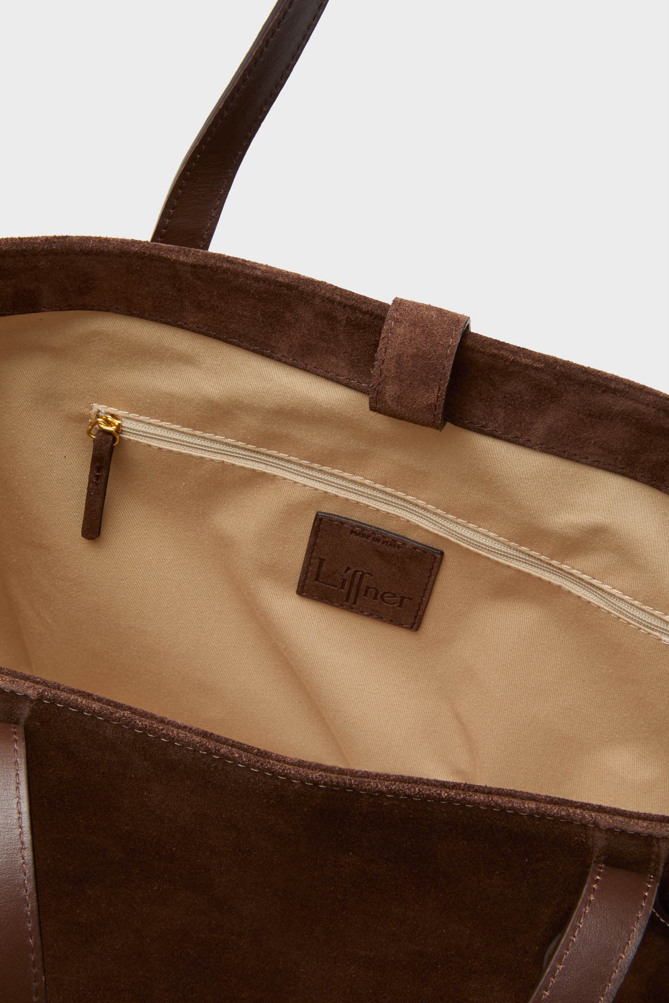 Dark Brown Suede Large Sprout Tote - Image 5